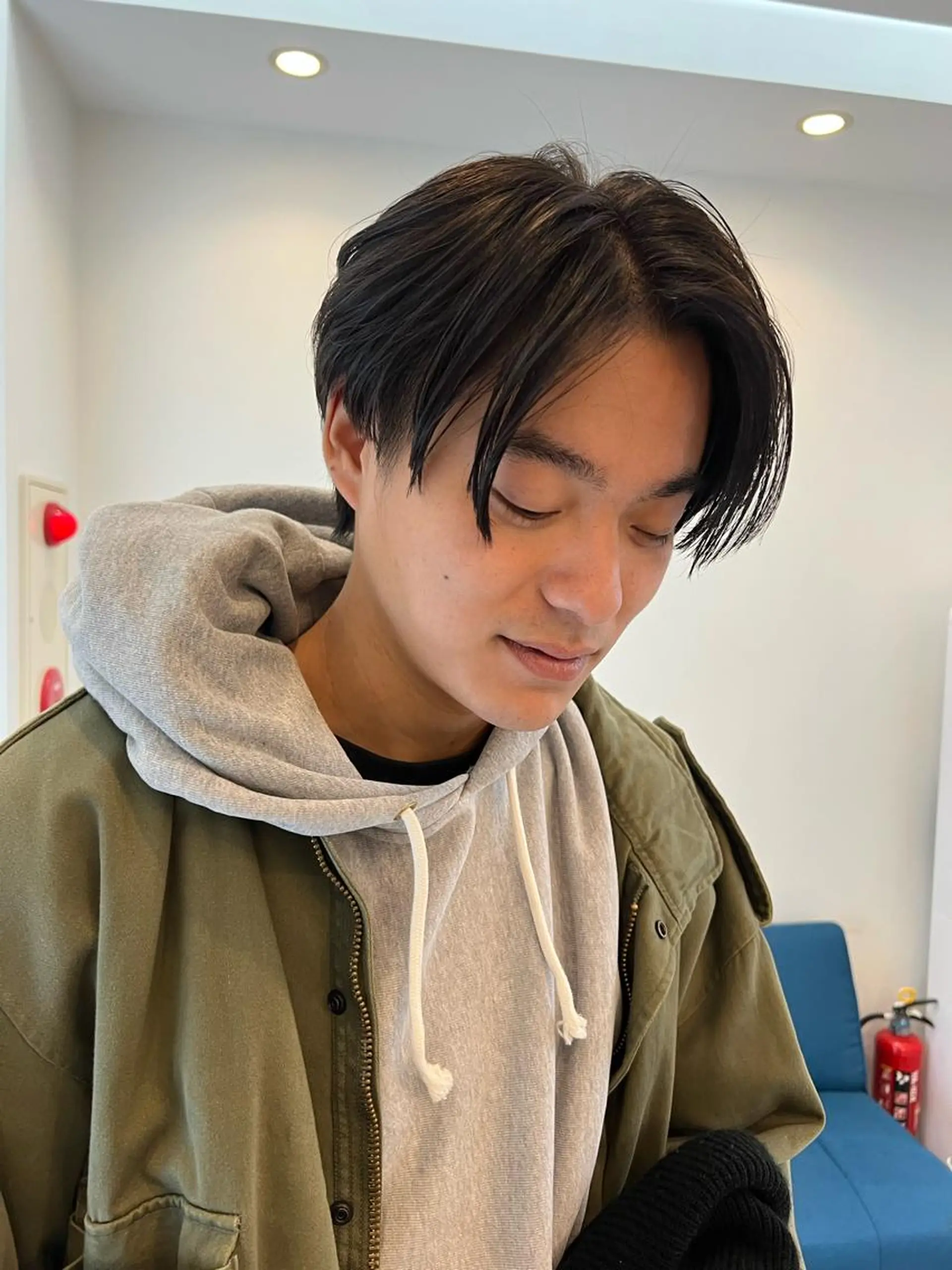 メンズ センターパート 坂口 敬志朗のヘアスタイル