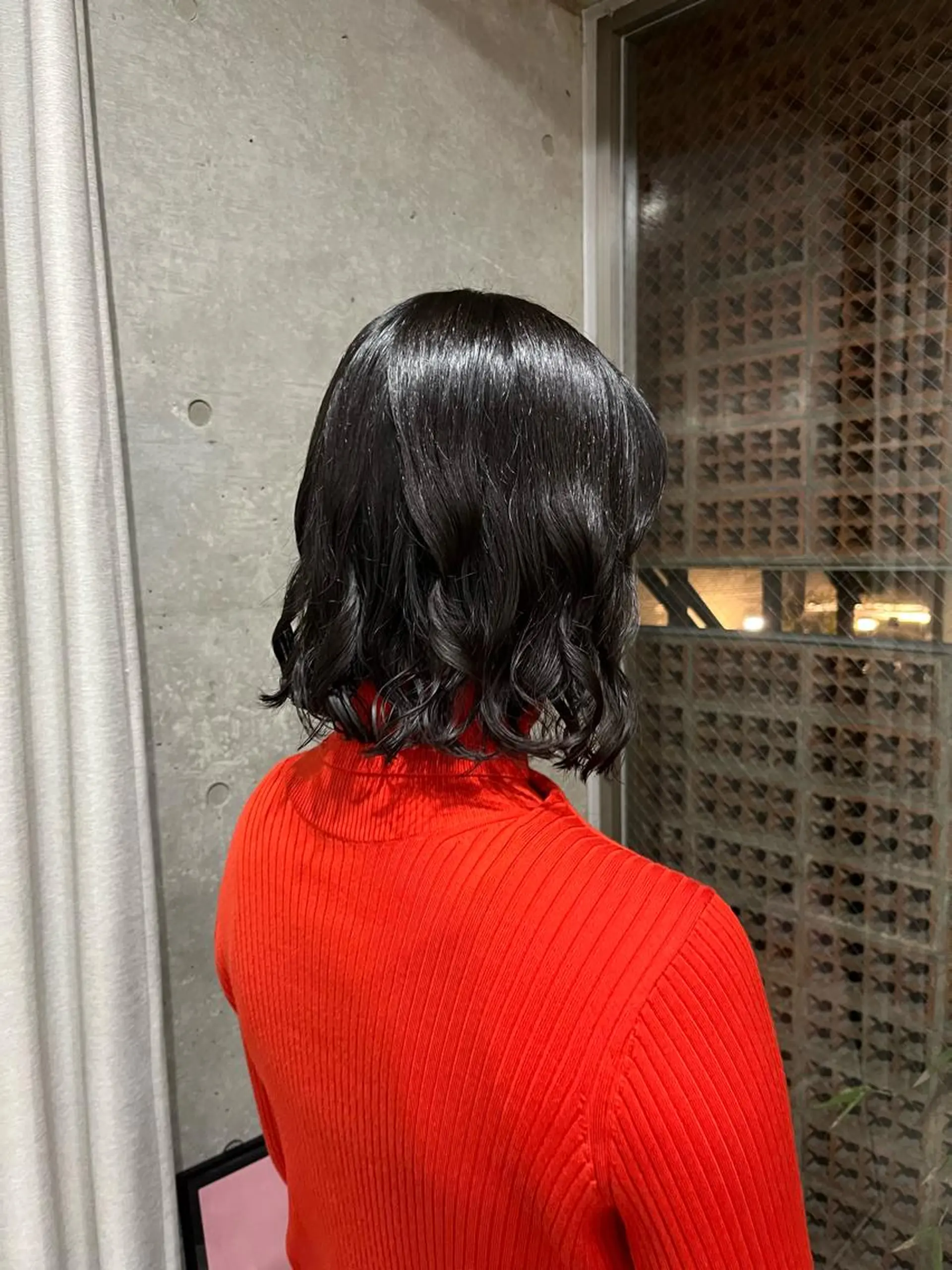 ミディアム パーマ カット パーマ トリートメント ロングパーマ木村 ボブパーマのヘアスタイル