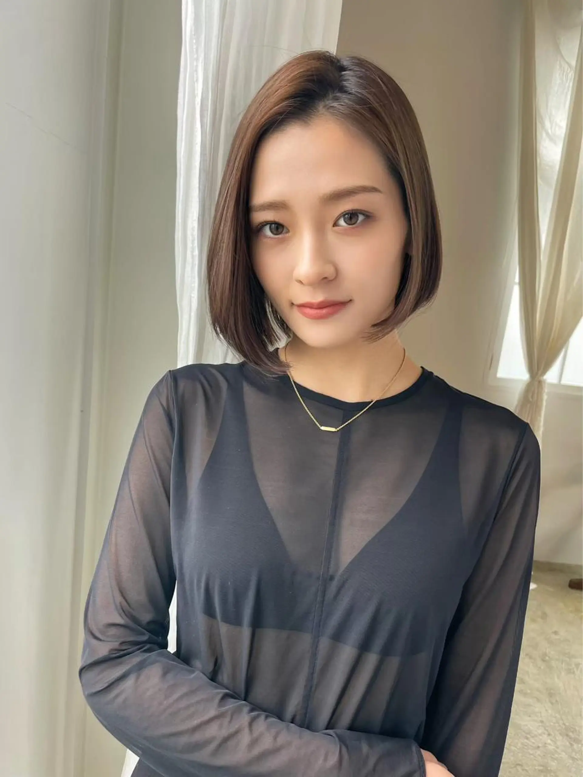 ショート カラー 髪質改善 トリートメント レイヤー/艶カラー /韓国ヘア/高松のヘアスタイル