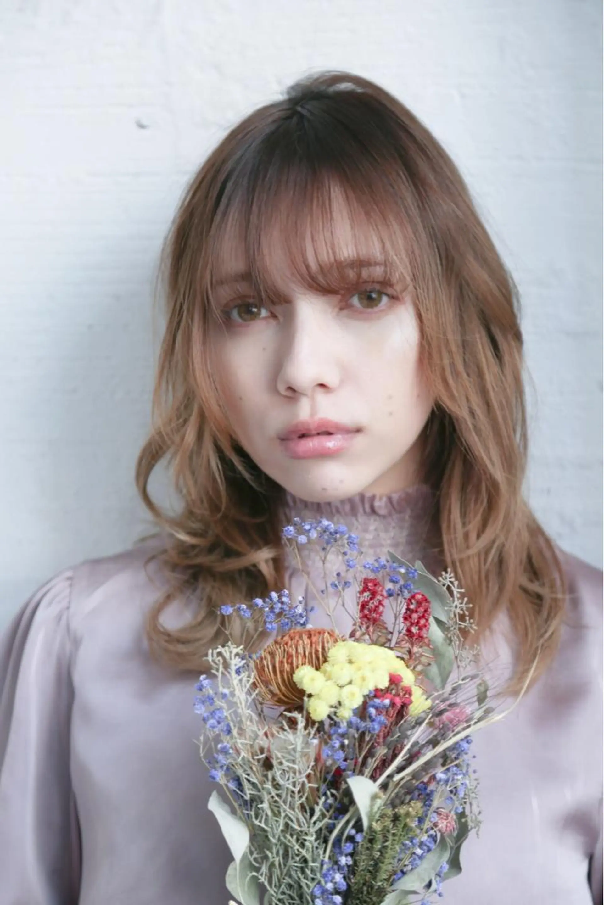 ミディアム カラー パーマ 野崎 ひかりのヘアスタイル