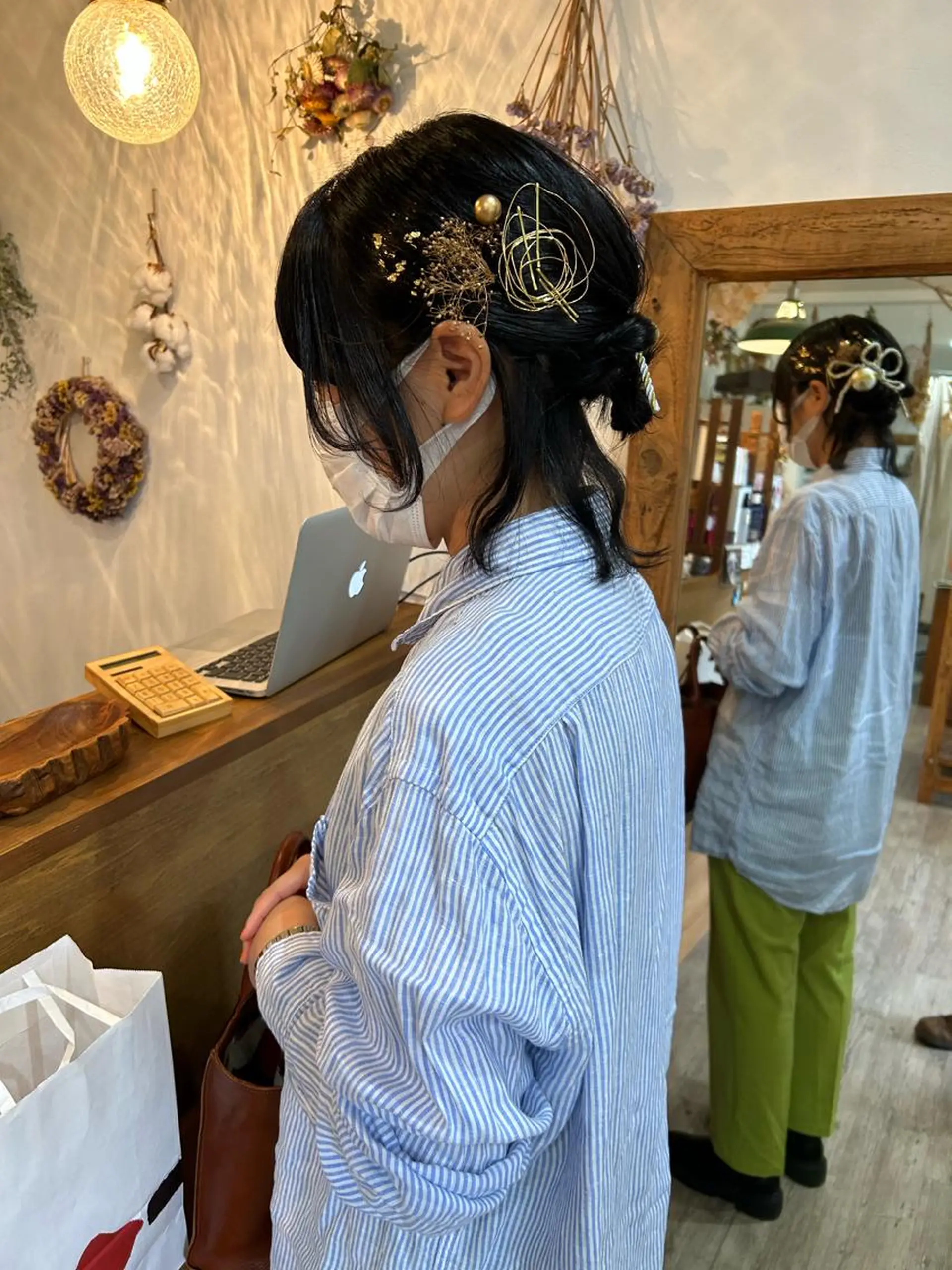 ショート ヘアアレンジ ヘアセット 佐藤 美咲のヘアスタイル