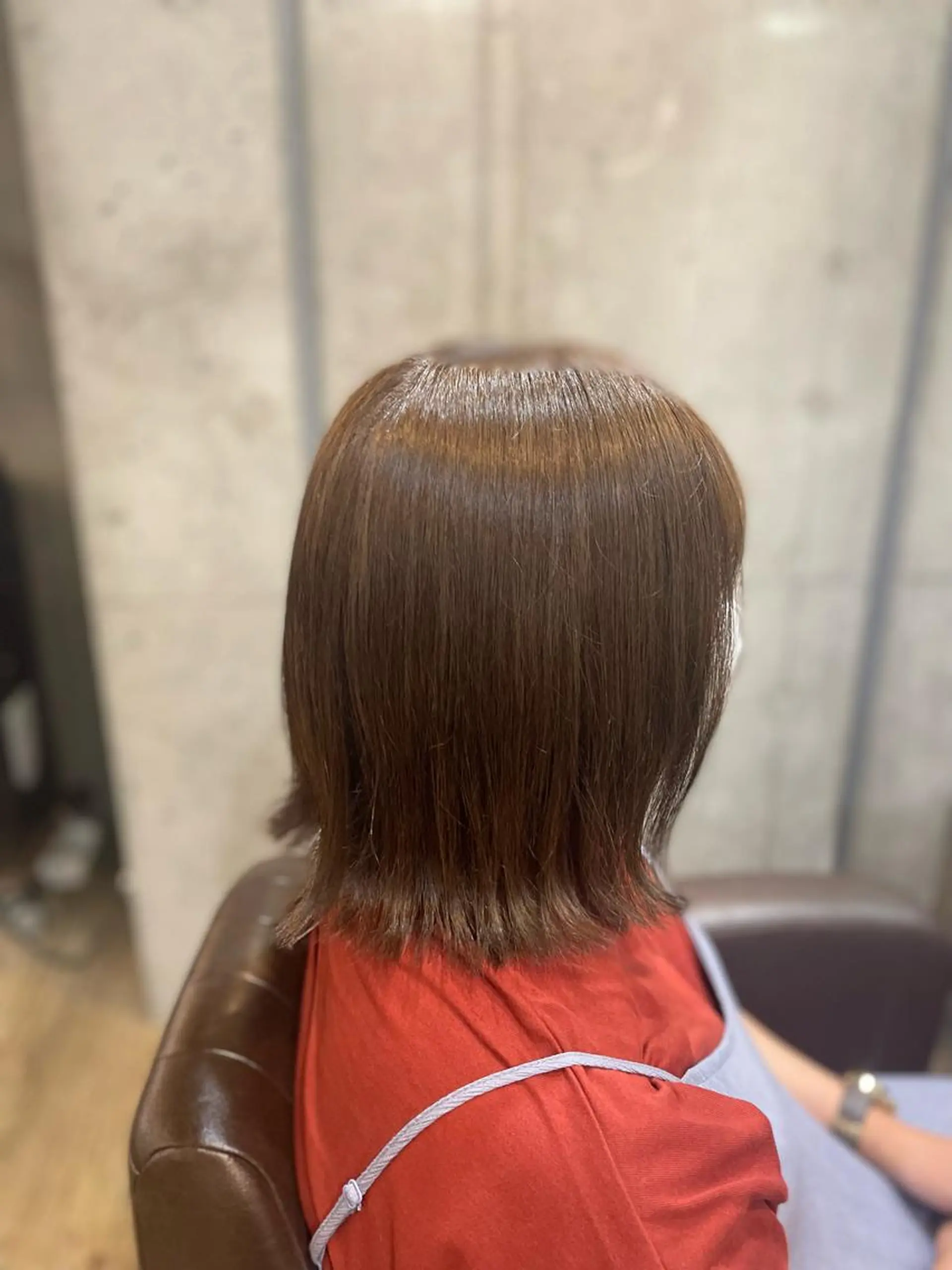 ミディアム カラー ブリーチ ブリーチなしカラー オリーブカラー HAIRLABO 篠崎空竜のヘアスタイル