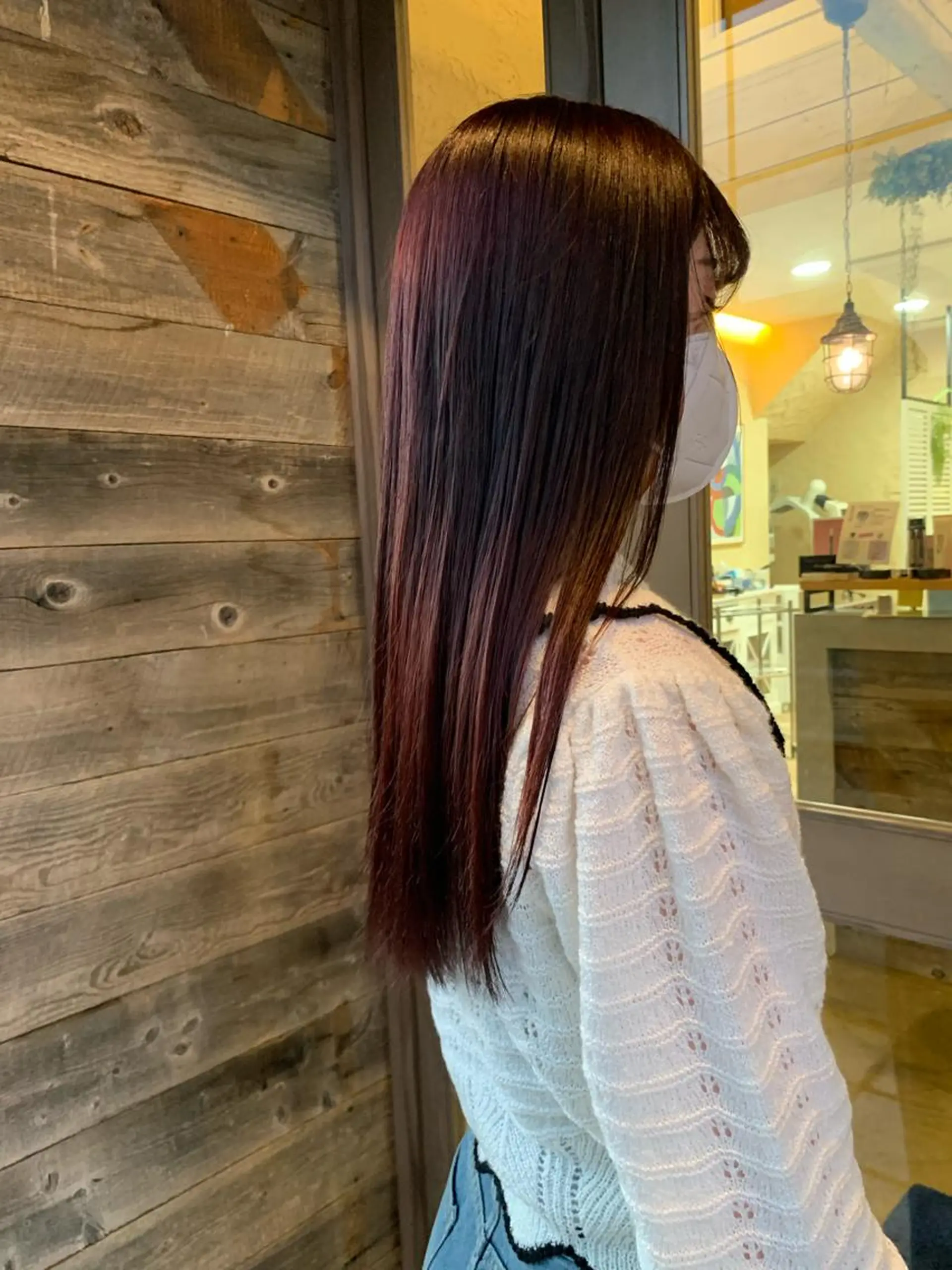 ロング カラー カワサキ マホのヘアスタイル