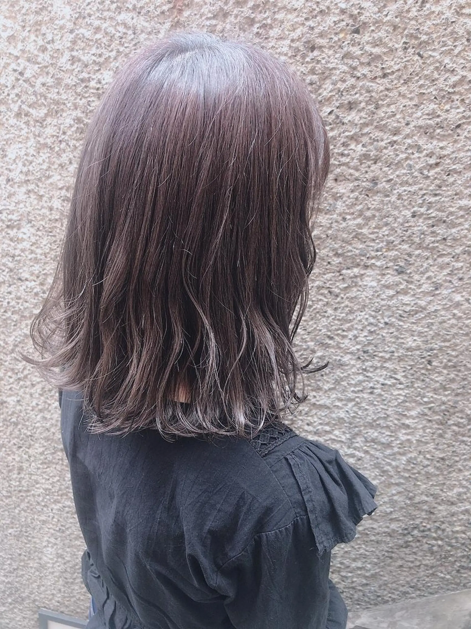 セミロング カラー パーマ ヘアアレンジ アッシュ 透明感カラー カット ヘアカラー ちこ .のヘアスタイル