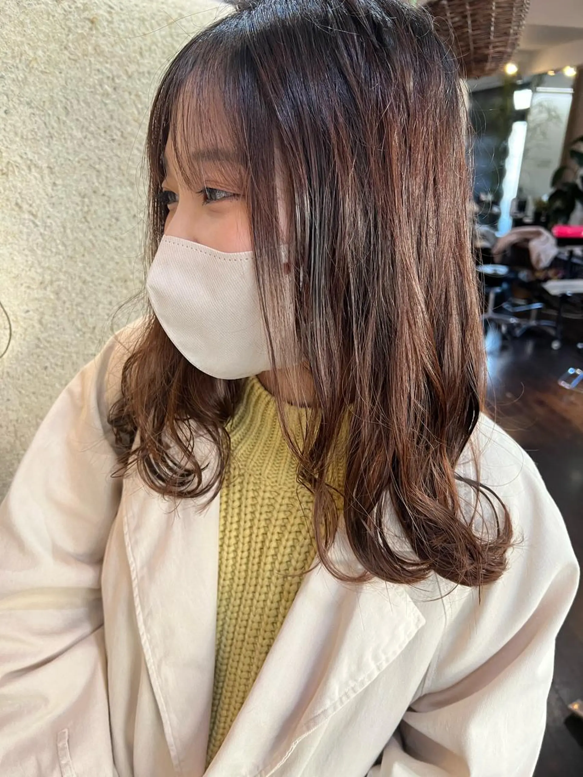 ロング パーマ カット パーマ トリートメント 角戸 りおのヘアスタイル