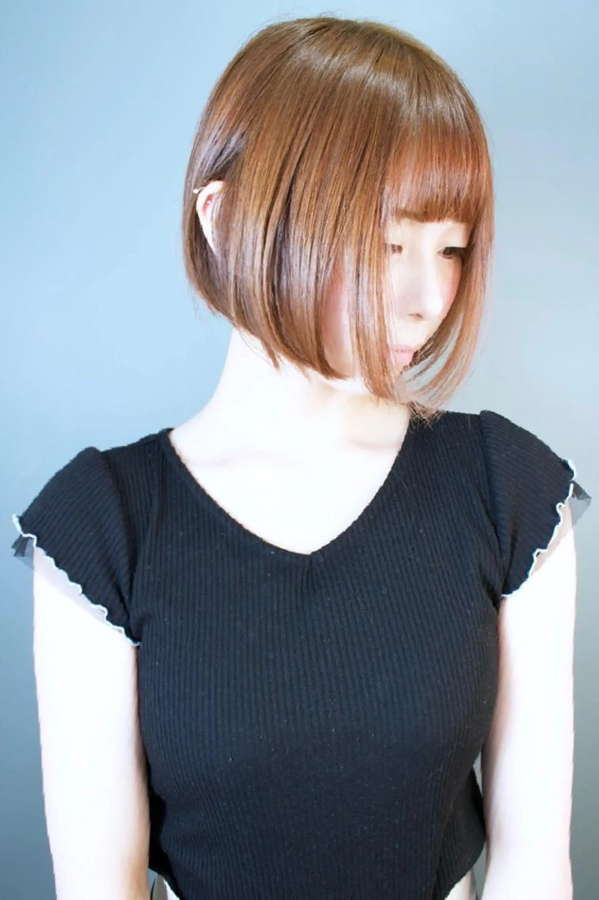 ミディアム ショートボブ ボブ 似合わせカット Repos SENDAI所属・⭐️バッサリカット モデル募集⭐️佐野のヘアスタイル