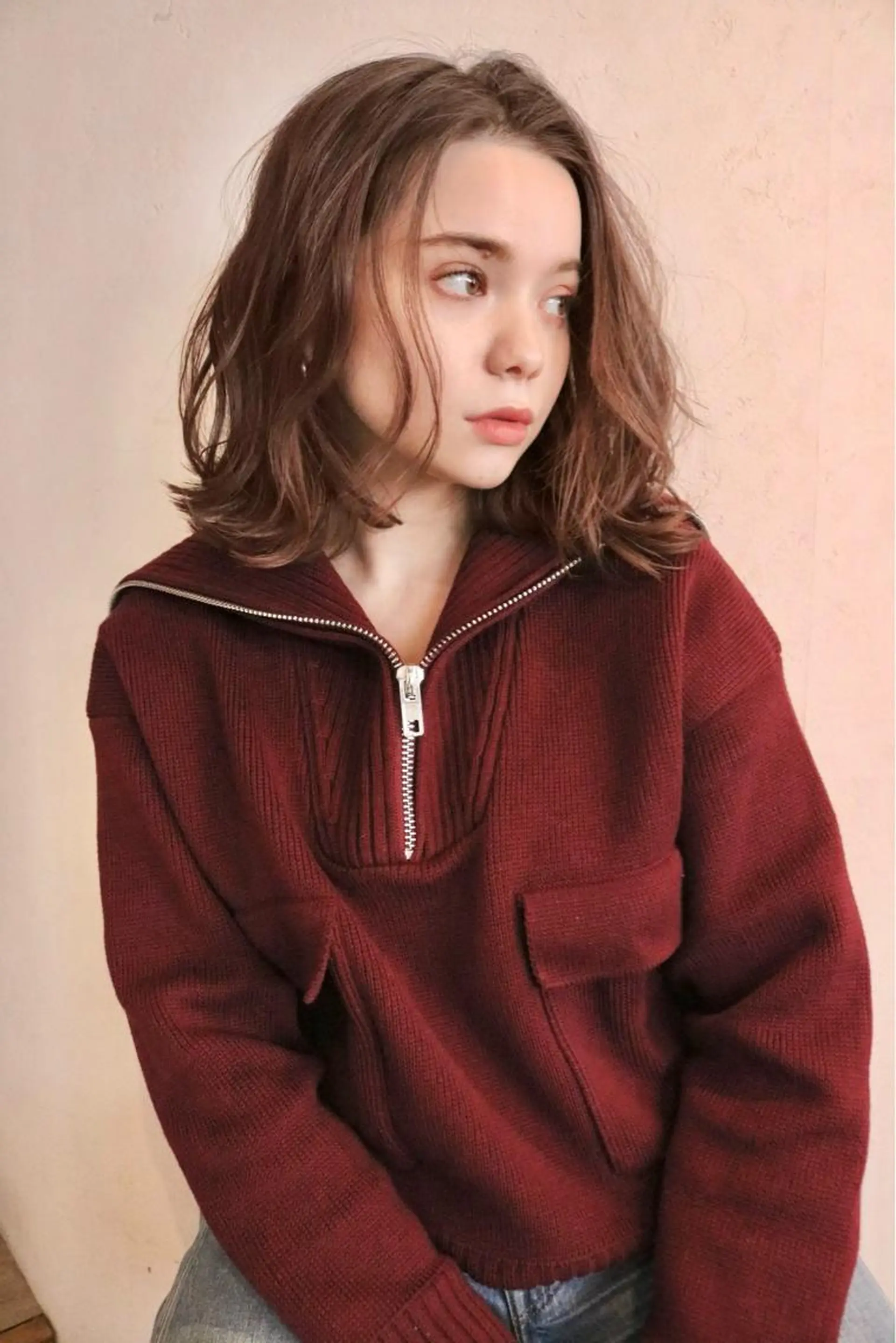 セミロング カラー パーマ カット ヘアカラー パーマ トリートメント 似合わせカラーパーマ 🌿kitin米川のヘアスタイル