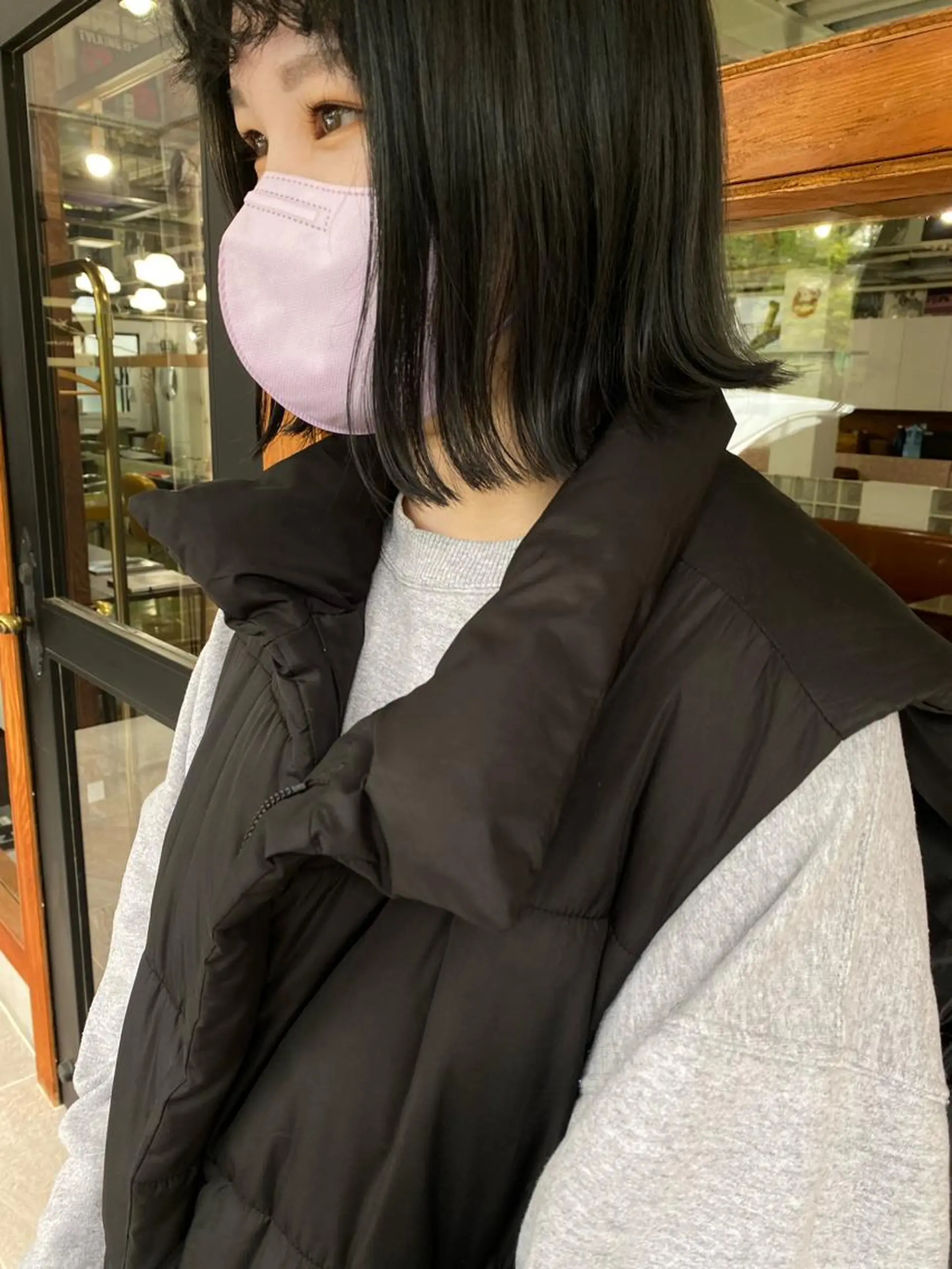 ミディアム カラー ボブ 外ハネヘア カット ヘアカラー なぎ🌿.∘[ボブ, ニュアンスカラー]のヘアスタイル