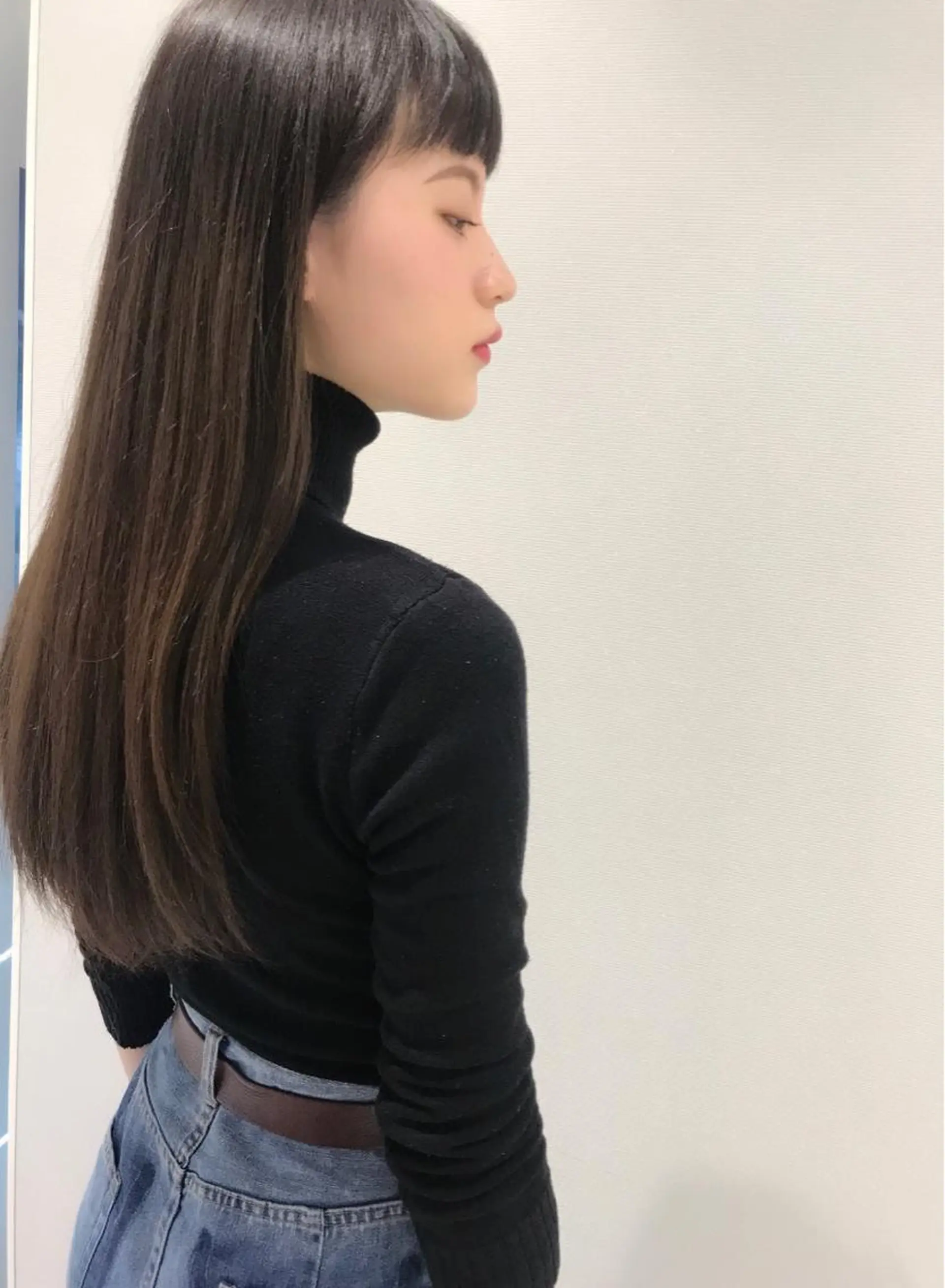 ロング アッシュ カット ヘアカラー トリートメント 江崎 わか子のヘアスタイル