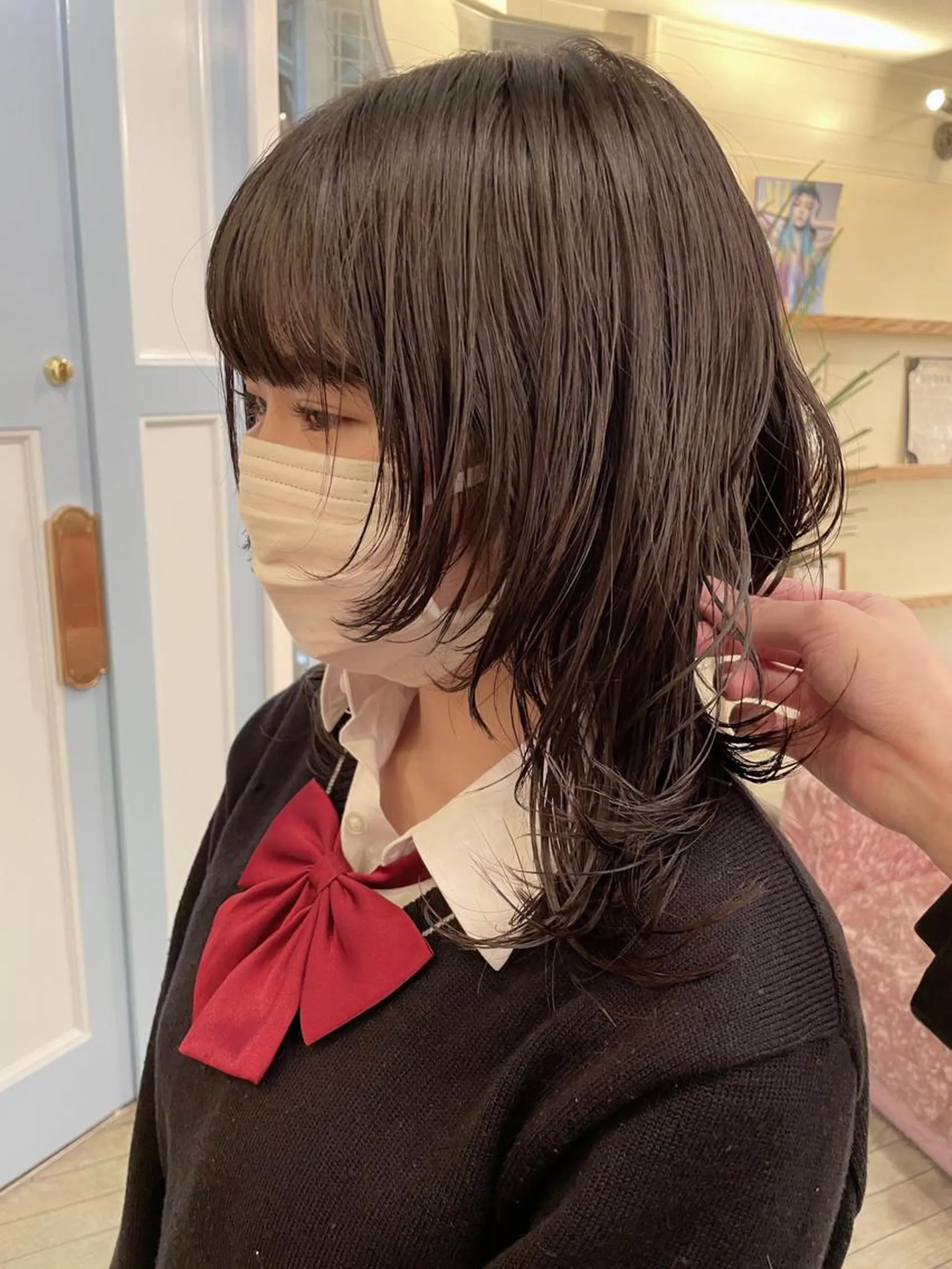 セミロング 顔まわりレイヤー レイヤーカット ウルフカット 🐺高椋 海/ウルフ/レイヤーのヘアスタイル