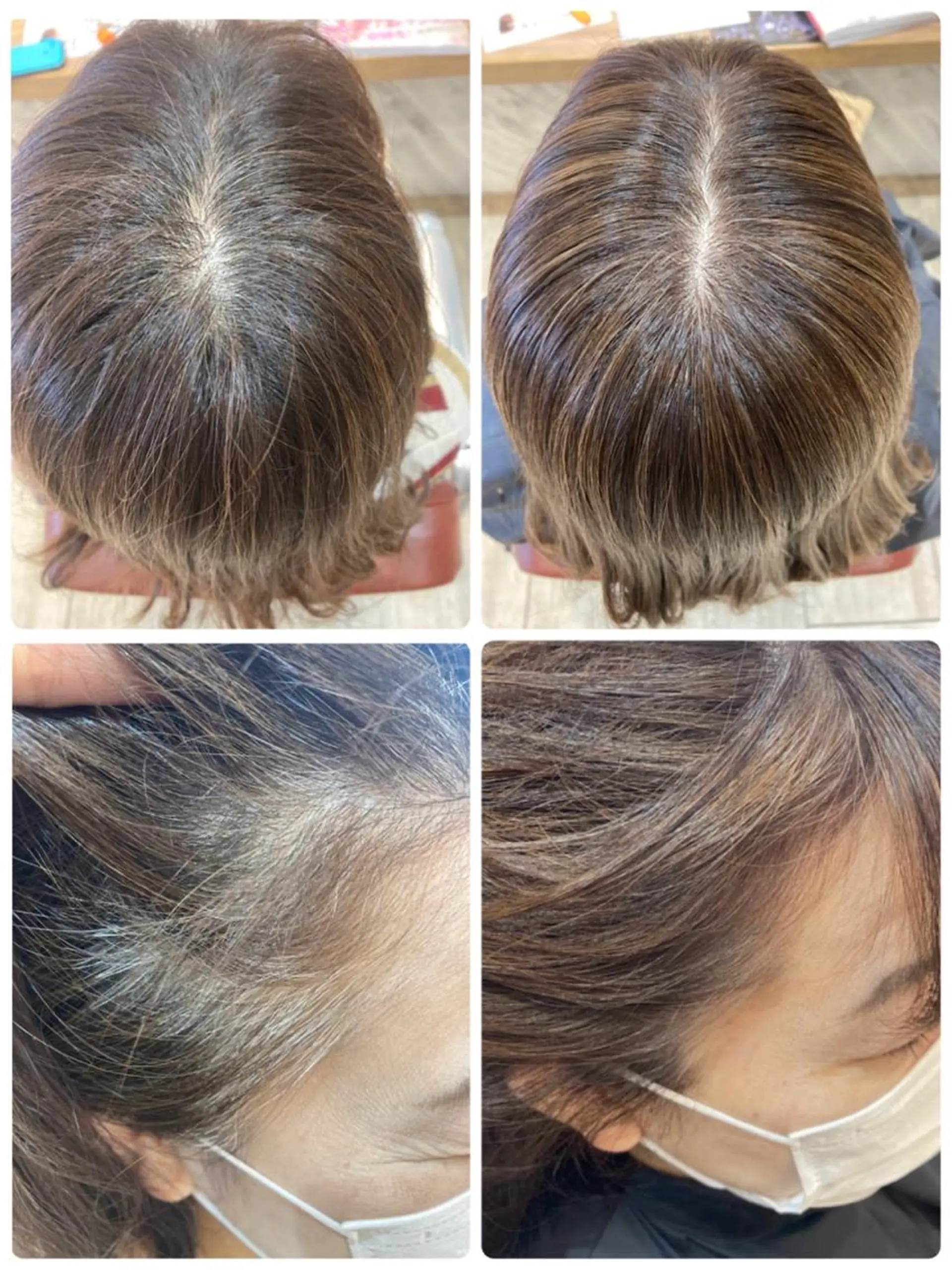 セミロング カラー ブリーチ 透明感カラー ハイライトカラー ハイライト トリートメント あやかショート 白髪ぼかしのヘアスタイル