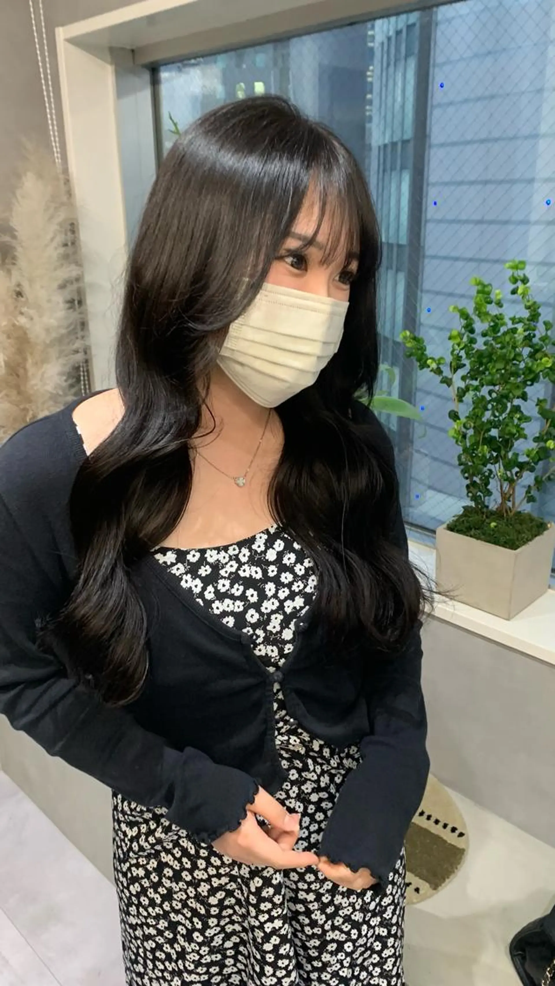 カラー 透明感カラー グレージュ amu/ブリーチなし ダブルカラーのヘアスタイル