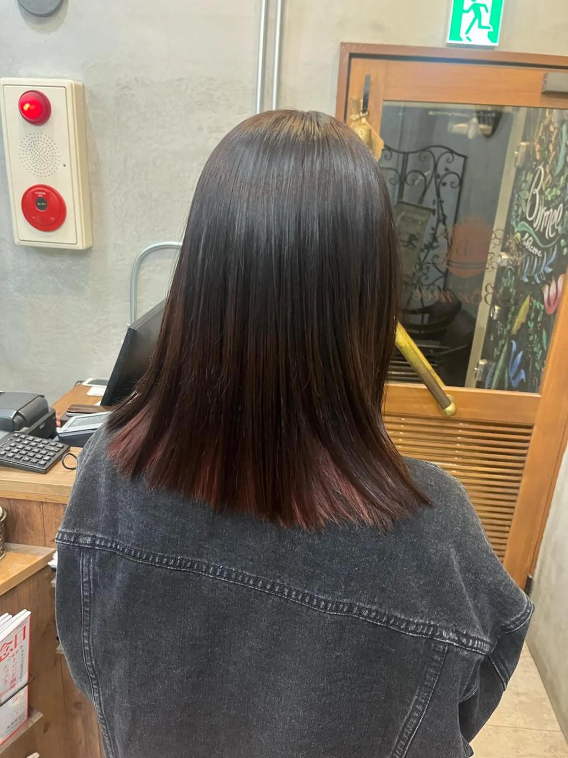 ミディアム カラー 艶髪/ハイトーン/ ヘアセット/モエノのヘアスタイル