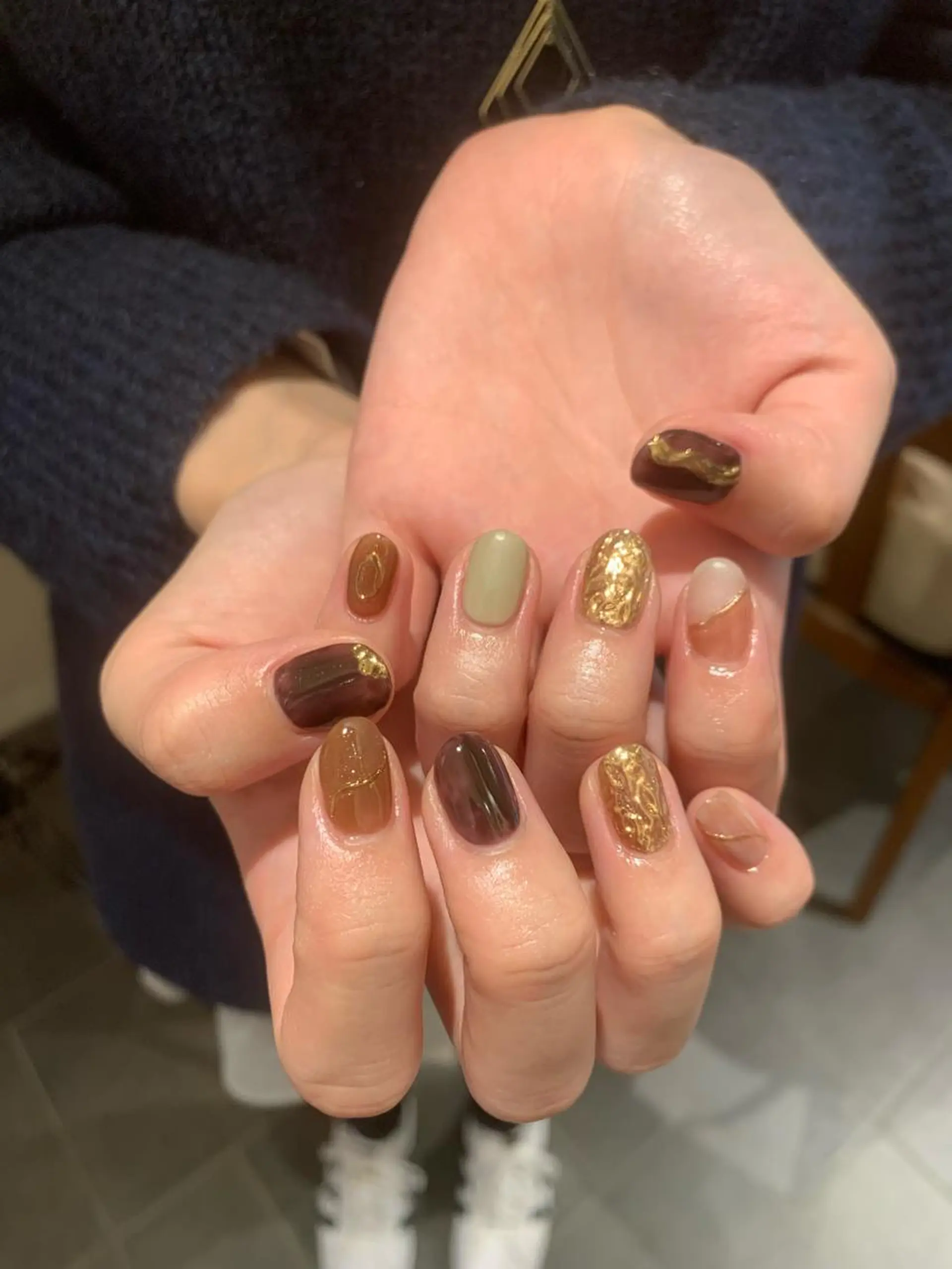 ネイル 持ち込み ニュアンスネイル Imyme mine Rioのネイルデザイン