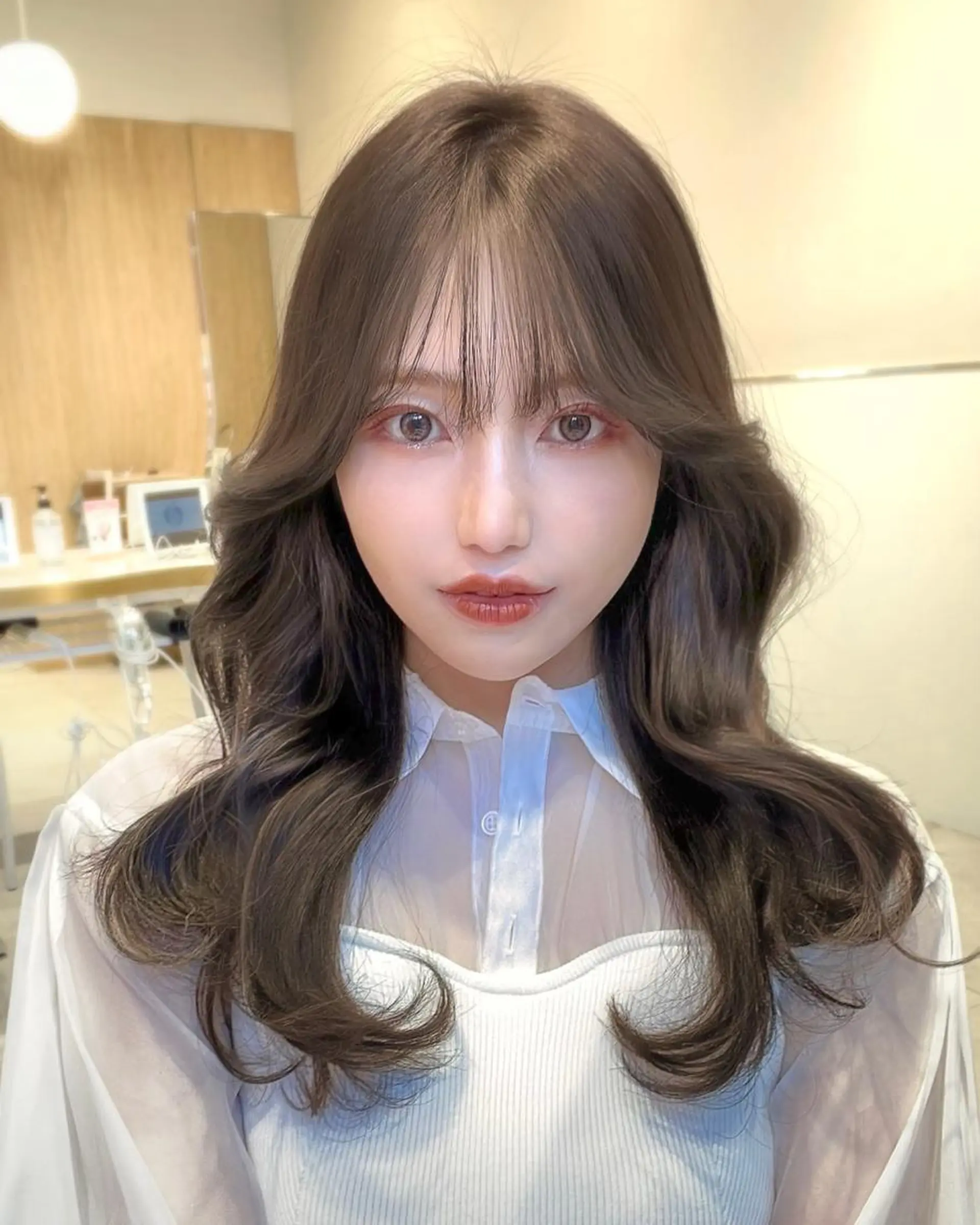 セミロング カラー ヘアアレンジ Toiro所属・🤎小顔レイヤー /ベージュ🤎友香のヘアスタイル