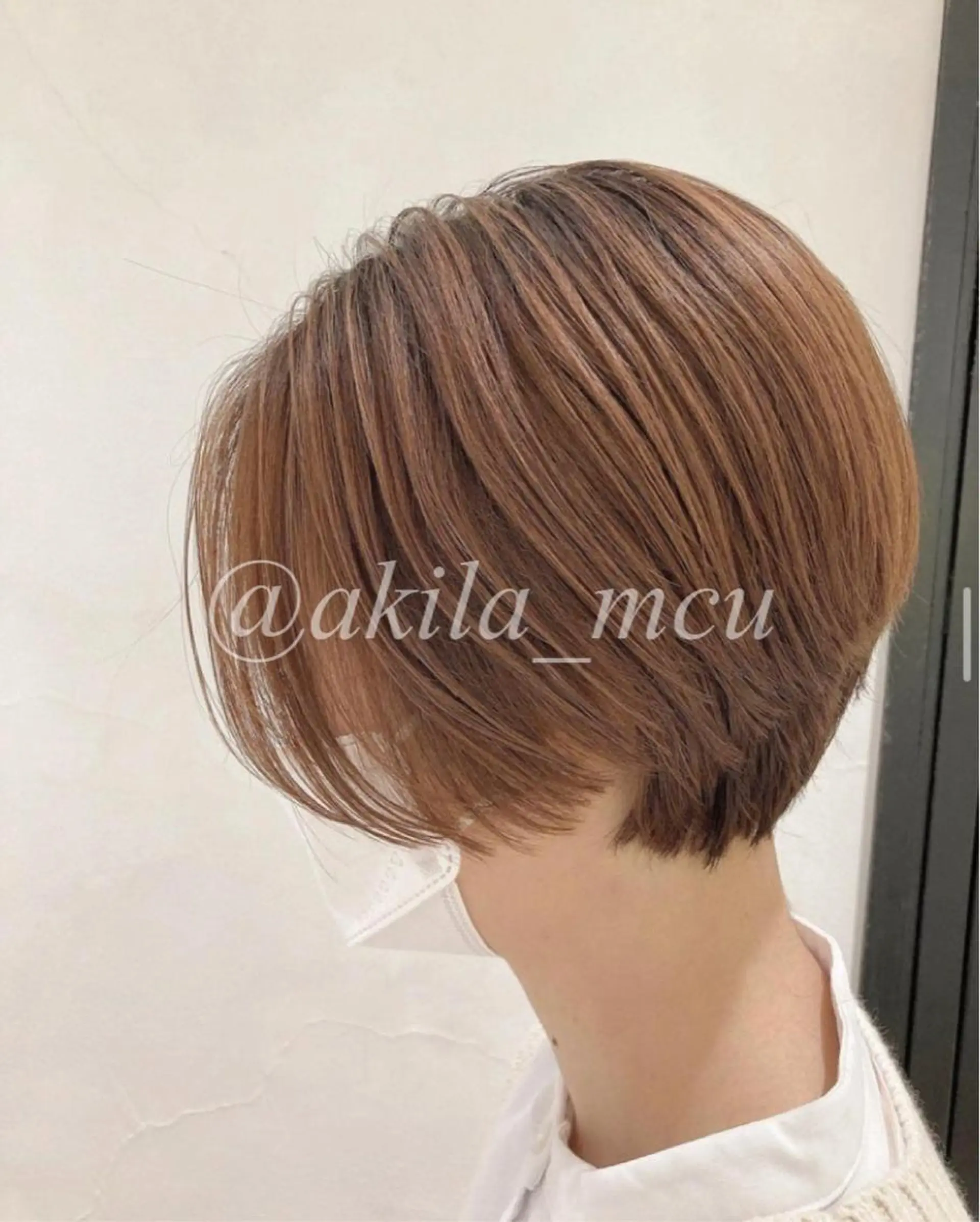 ショート カラー ヘアアレンジ ショートボブ ハンサムショート ボブ くびれヘア 韓国風ヘア エグチ アキラのヘアスタイル