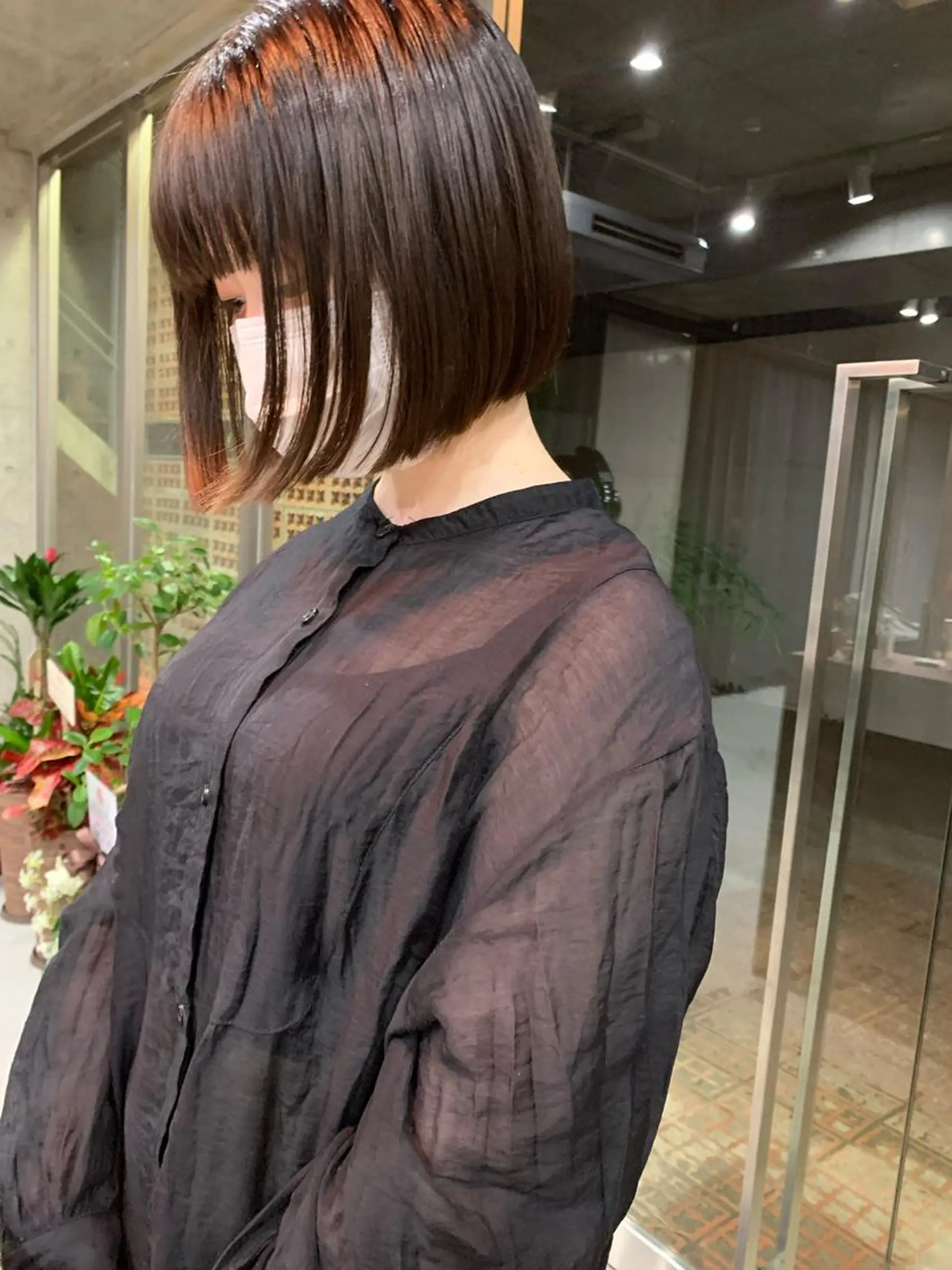 ショート カラー ボブパーマコテ巻き風 パーマNo1深江秀平のヘアスタイル