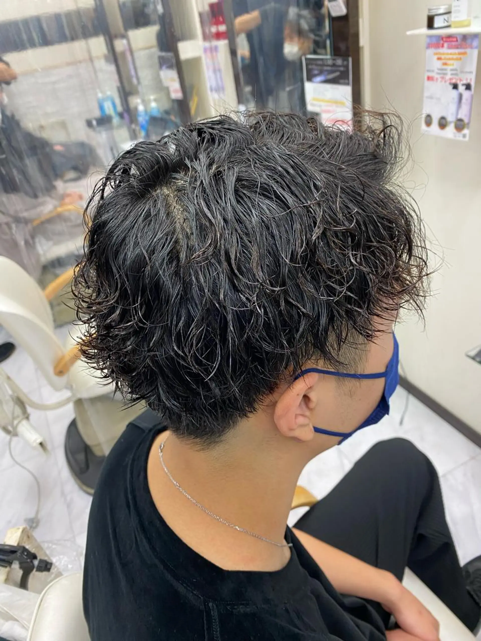 ショート パーマ メンズ メンズパーマ 波巻きパーマ 🌴パーマオタク🌴 長谷川　諒佑🌈のヘアスタイル