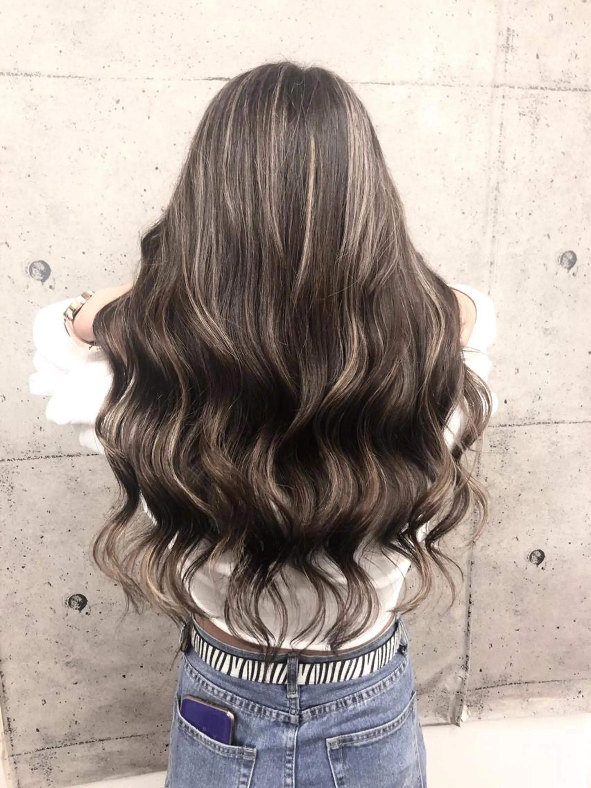 ロング カラー ハイライトカラー ハイライト 奥山義進/大宮 /ダブルカラーのヘアスタイル