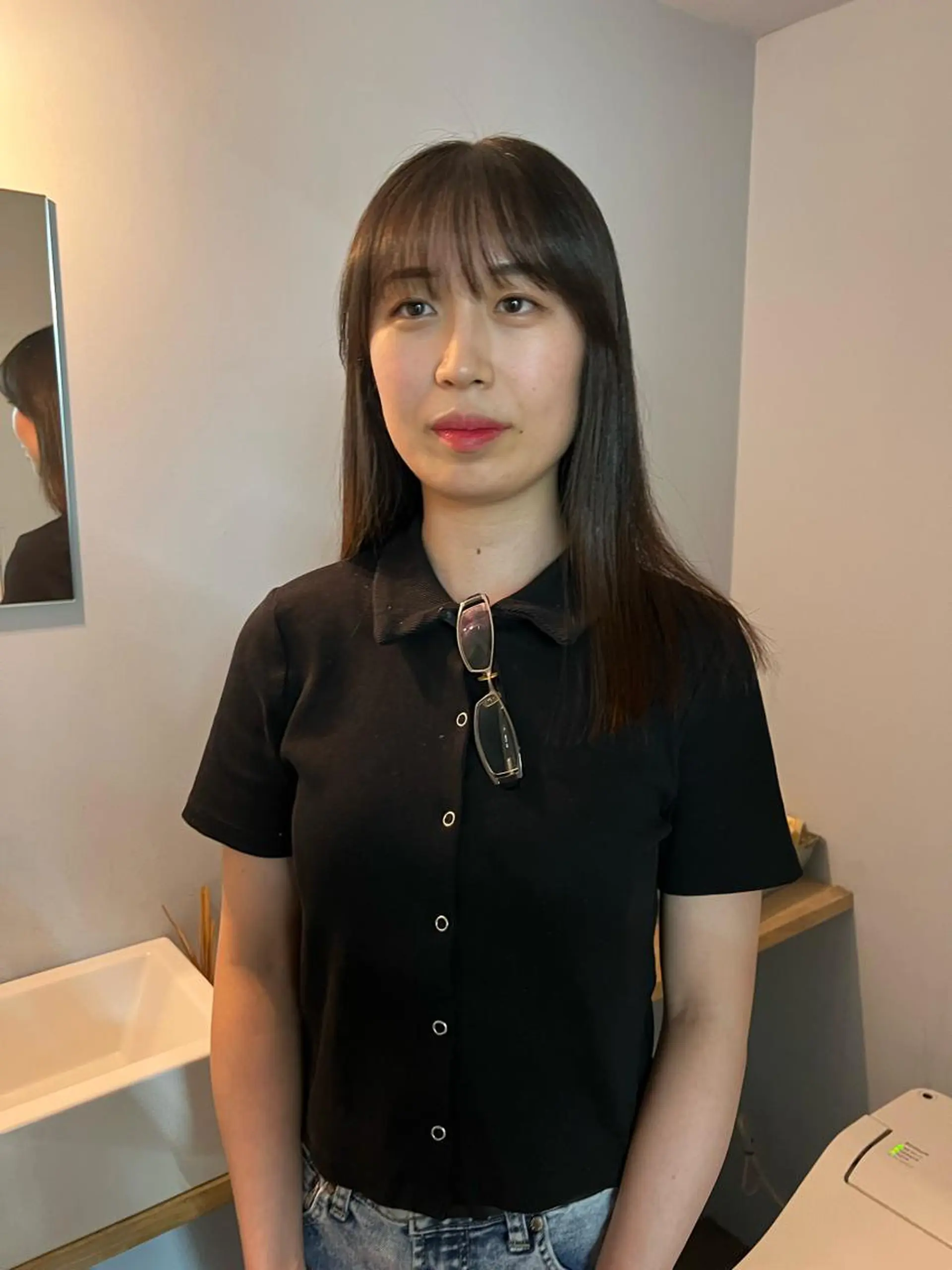 セミロング 舟橋耀/ブリーチカラ ー/レイヤーカットのヘアスタイル