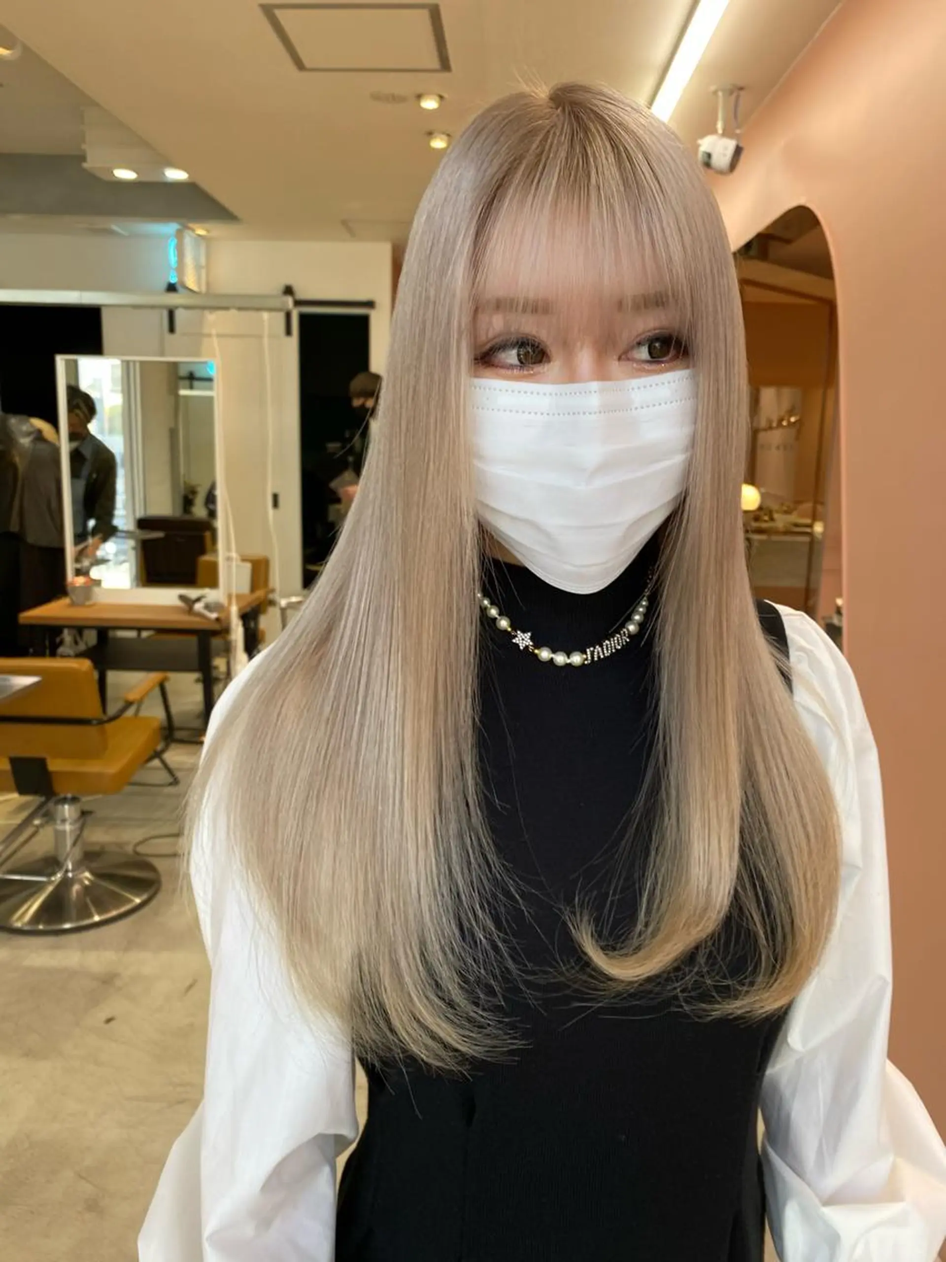 ロング カラー バレイヤージュ ブリーチ ケアブリーチ ダブルカラー ハイライトカラー welring hair salonのヘアスタイル