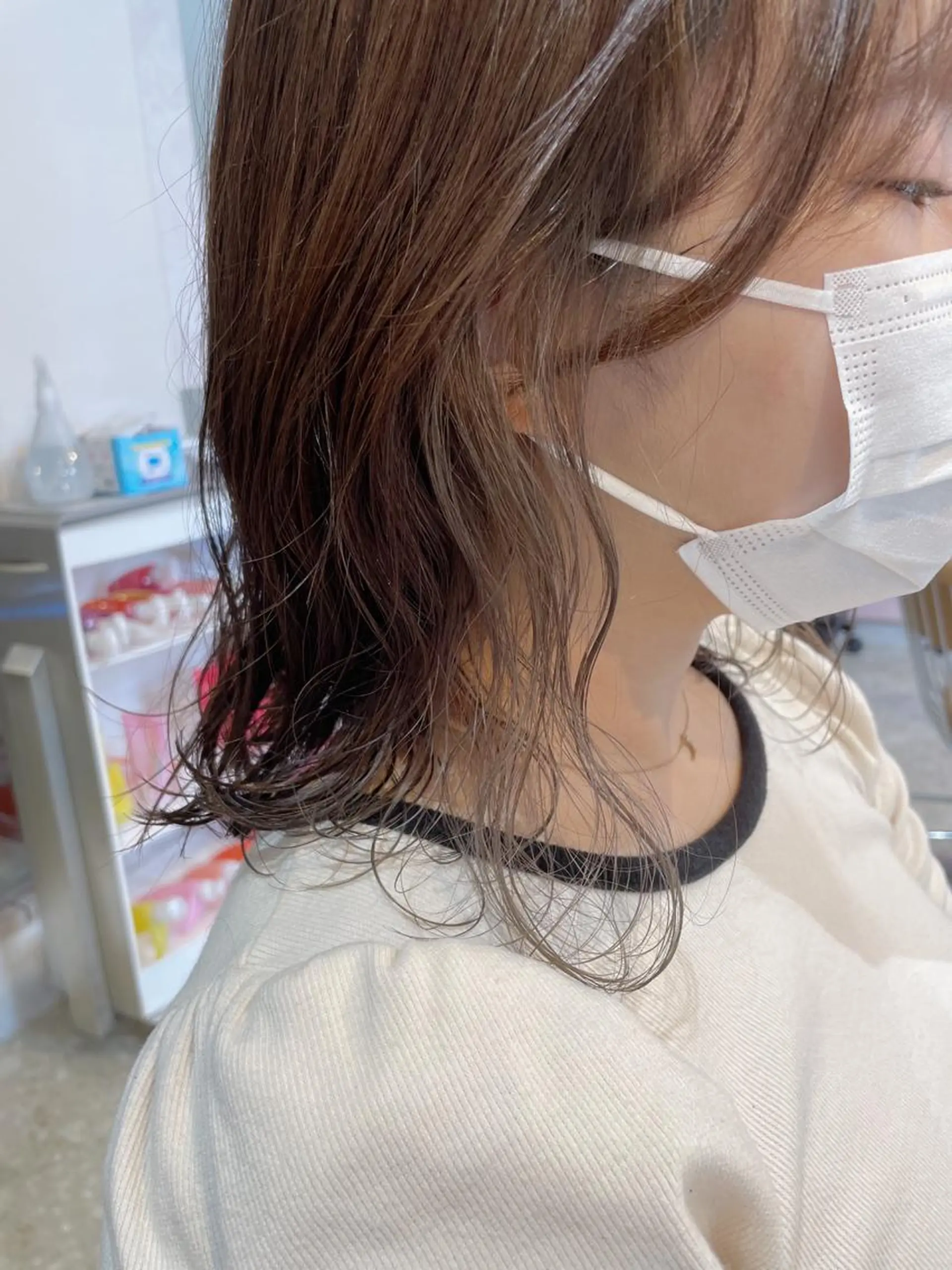 ミディアム カラー パーマ 瀬川 雄太のヘアスタイル