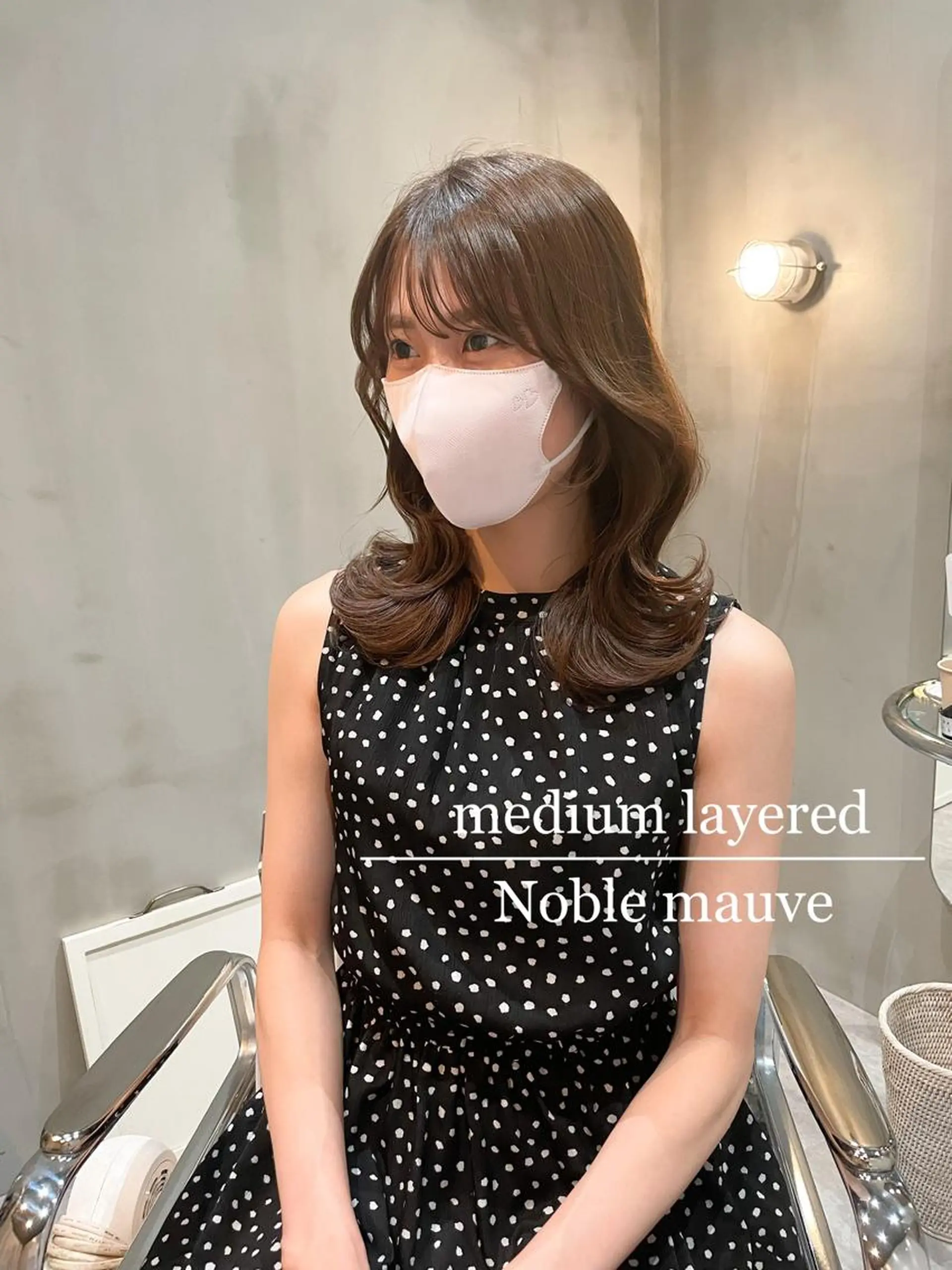 ミディアム くびれヘア 韓国風ヘア LOMA🇰🇷 銀座クボタのヘアスタイル