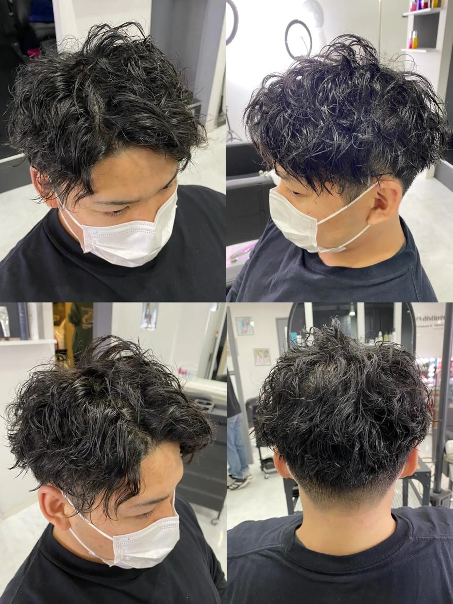 ショート カラー パーマ ヘアアレンジ メンズ カット パーマ トリートメント 🔥メンズパーマ 特化 渡辺一翔のヘアスタイル