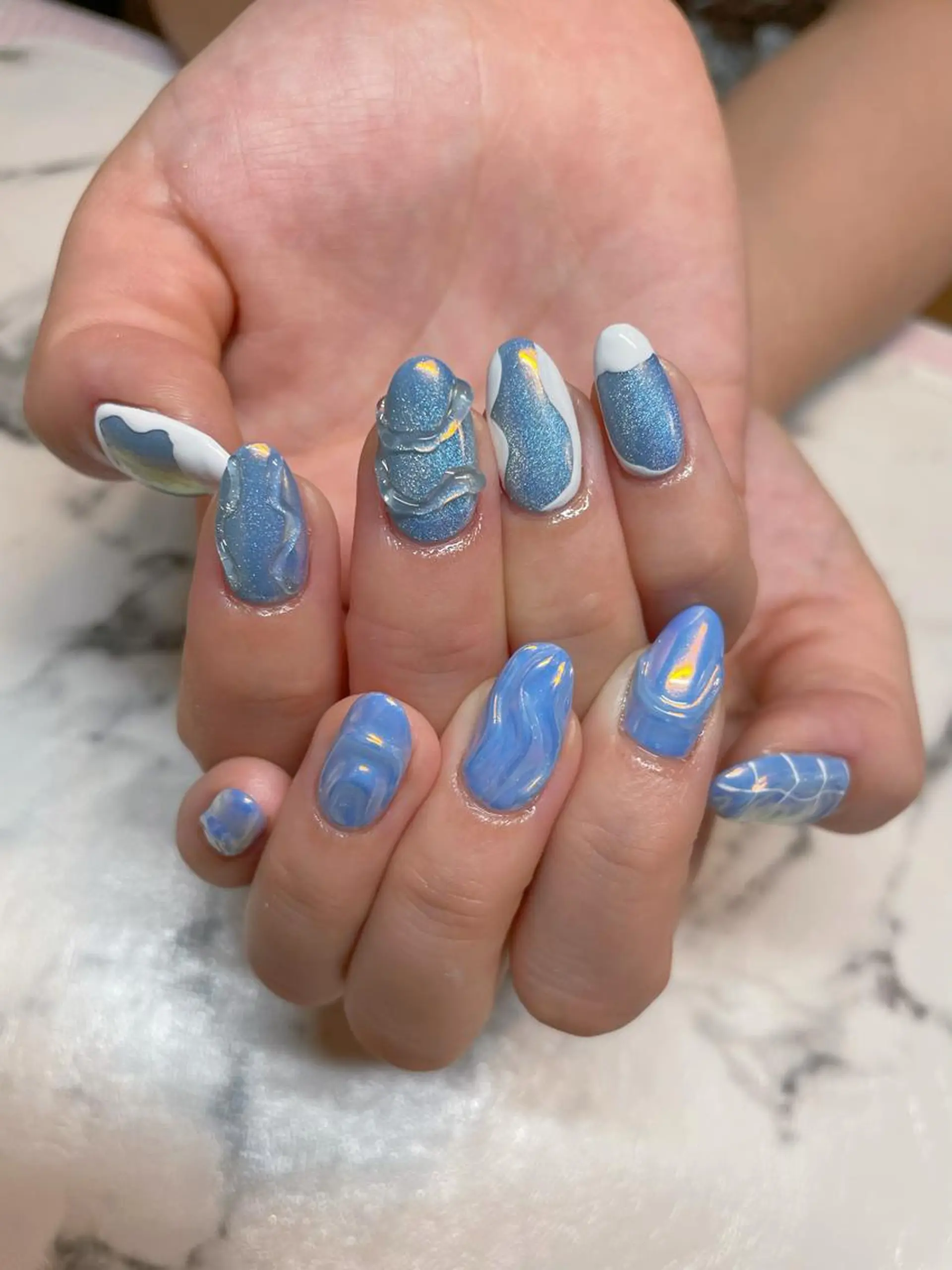 ネイル マグネットネイル ミラーネイル ハンドネイル エン Nail salonのネイルデザイン