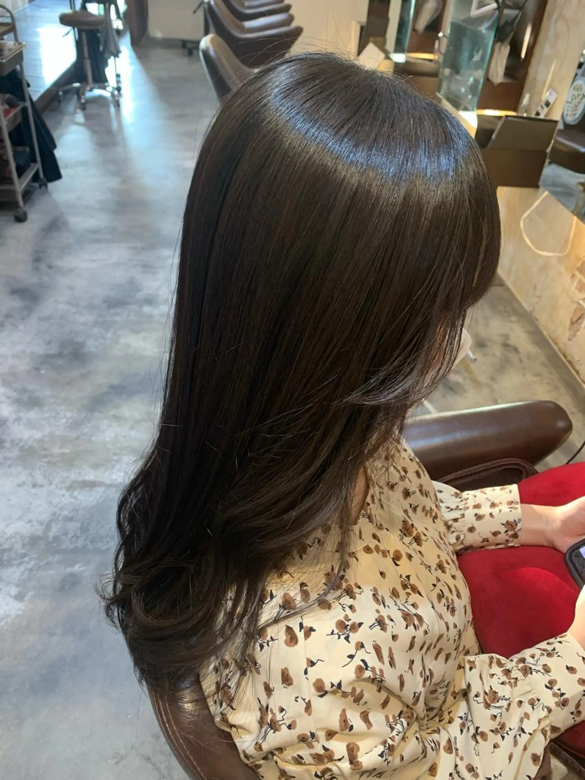 ロング 顔周りカット 艶カラー/ Nanamiのヘアスタイル