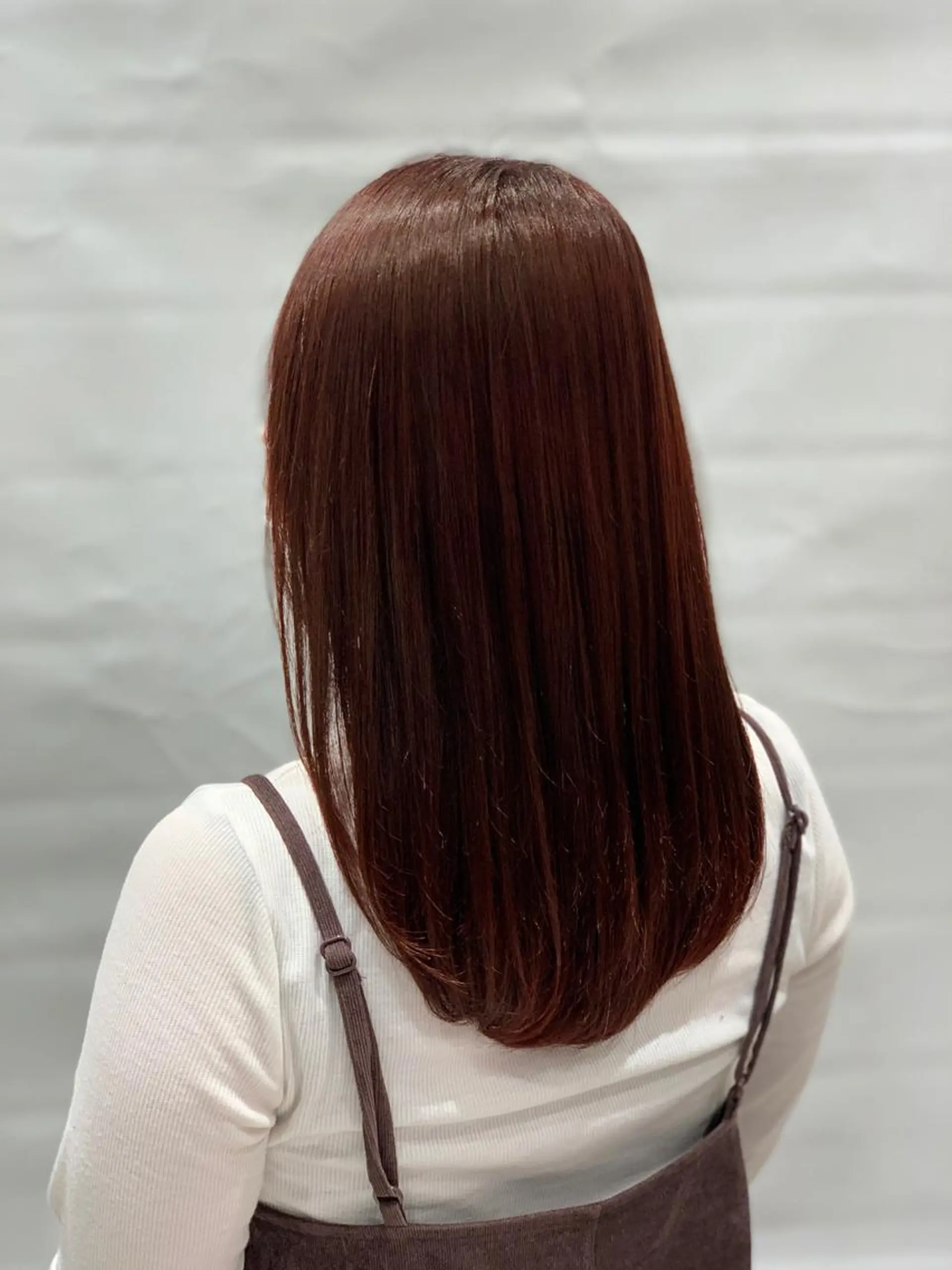 ロング カラー パーマ ピンクカラー バイオレットカラー 縮毛矯正 酸性ストレート ストレートパーマ 縮毛矯正 トリートメント 髪質改善/白髪ぼかし /ブリーチ/ヨナミネのヘアスタイル