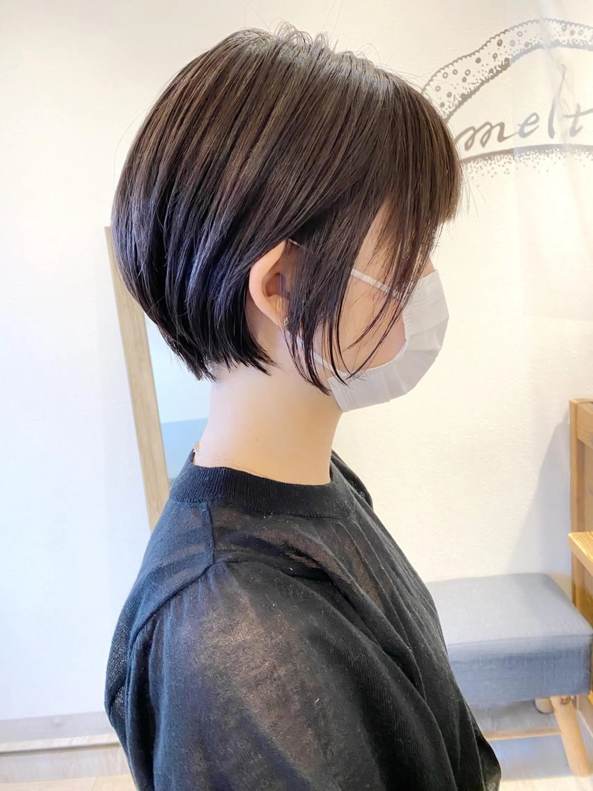 ショート カラー パーマ ショートボブ ボブ ショートヘア 小顔カット カット ヘッドスパ .iyu所属・吉祥寺小顔×ショート 🍋宮本大輔🍋のヘアスタイル