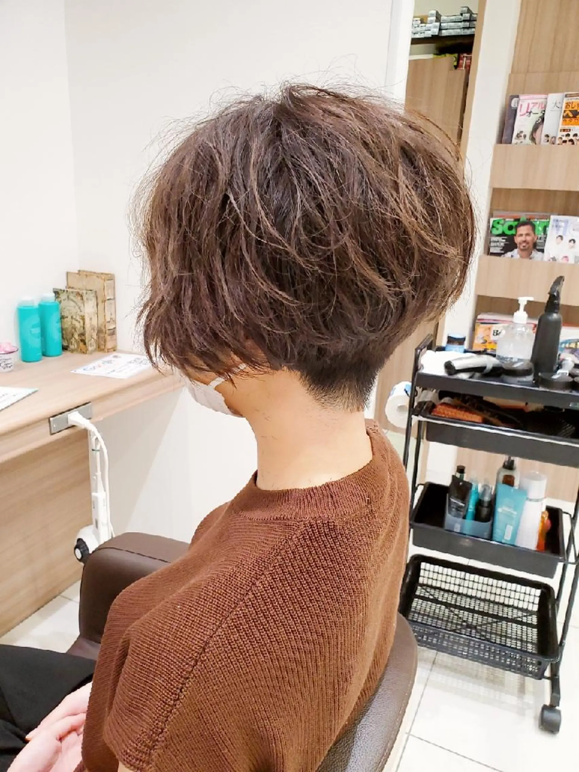 ショート カラー パーマ アッシュ アッシュグレー アッシュグレージュ グレージュ イルミナカラー 中村 和貴 <Ash津田沼>のヘアスタイル