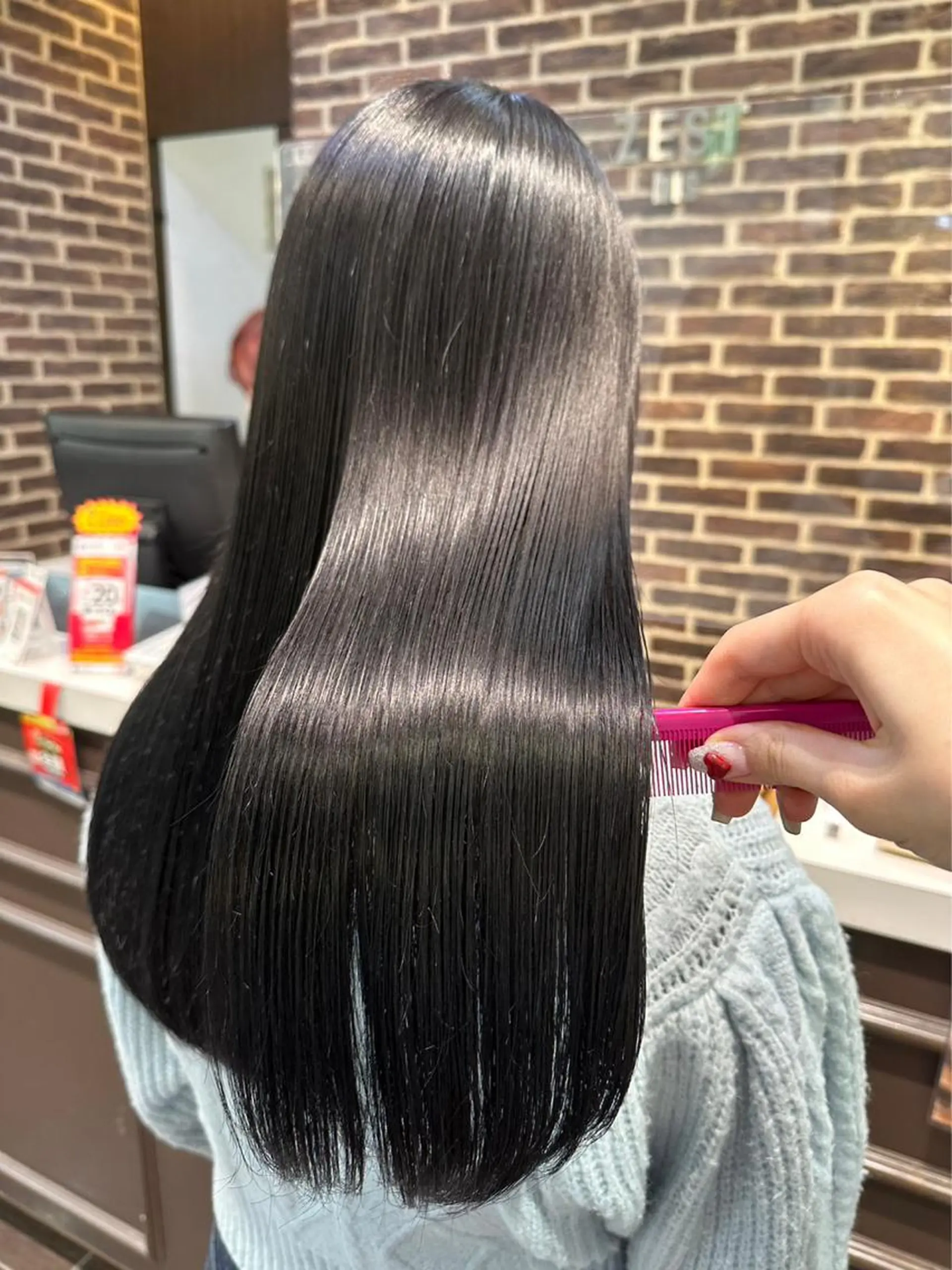 ロング 韓国風カラー 学生 髪質改善 韓国風ヘア トリートメント メンズ特化/マツエク AYAKA🌙のヘアスタイル