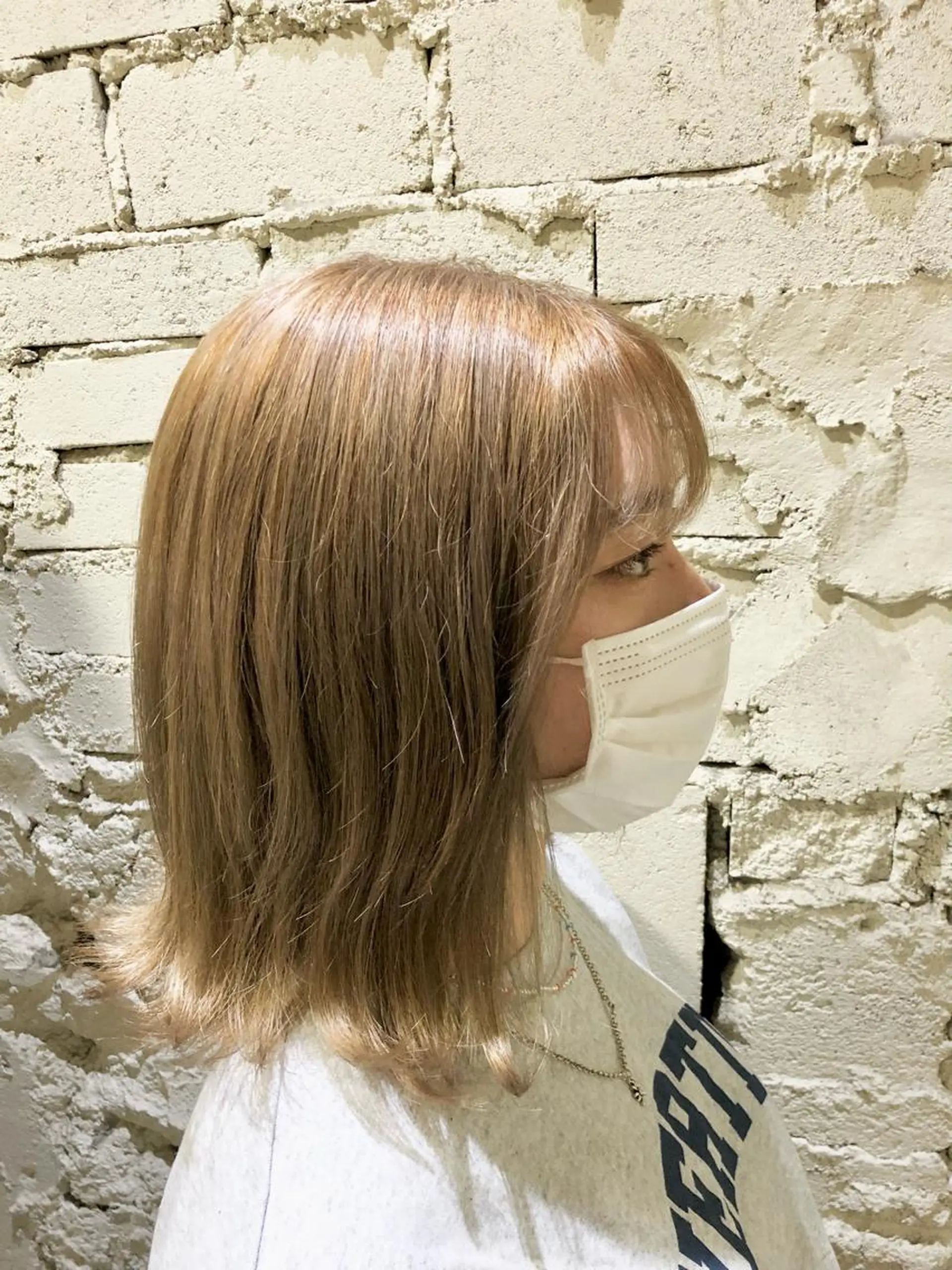 ミディアム カラー 興津/韓国レイヤー ダブルカラー美髪縮毛のヘアスタイル