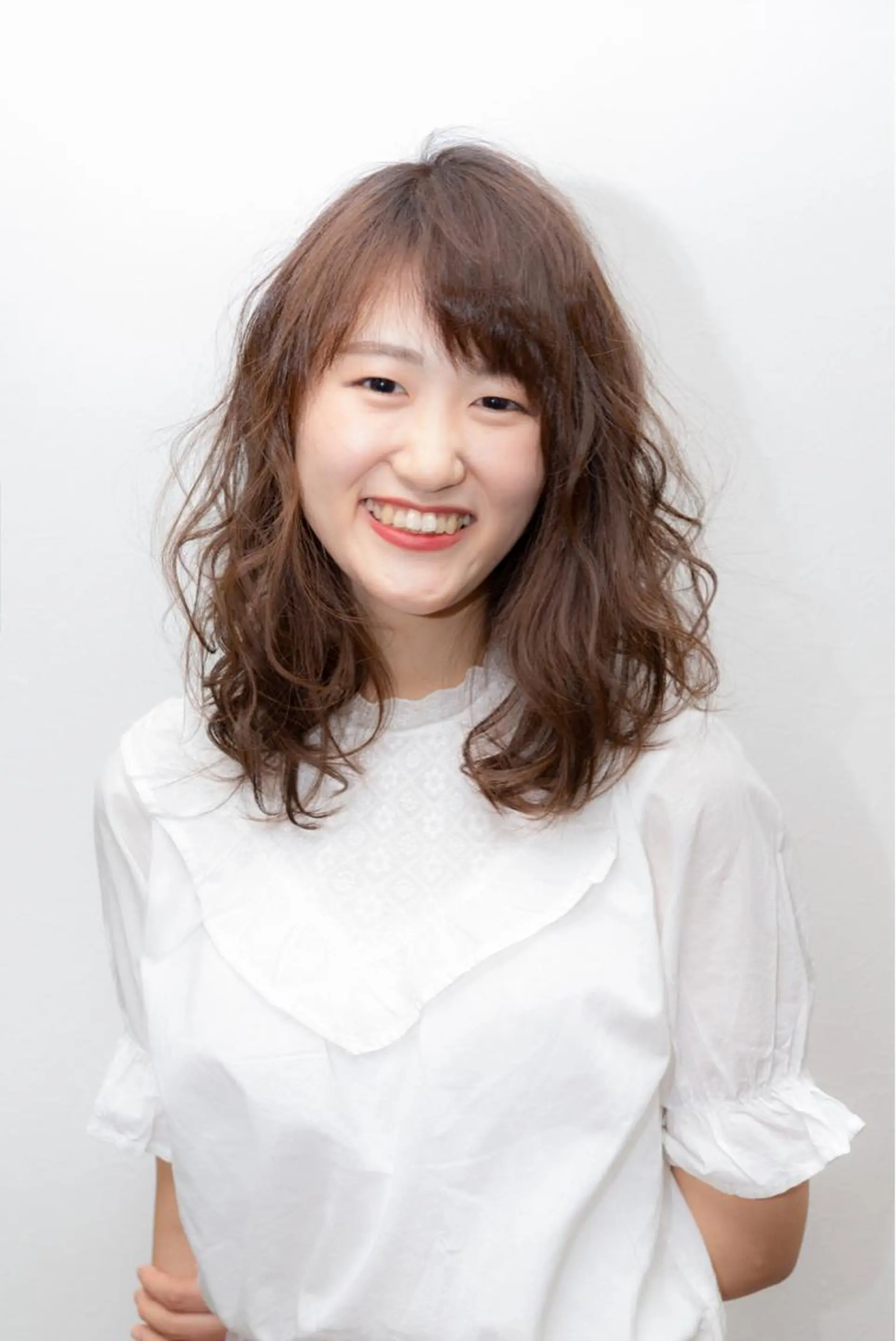 セミロング カラー ベージュカラー ブラウンカラー 顔周りカット 似合わせカット シースルーバング a.Pecslap/ TERUのその他イメージ