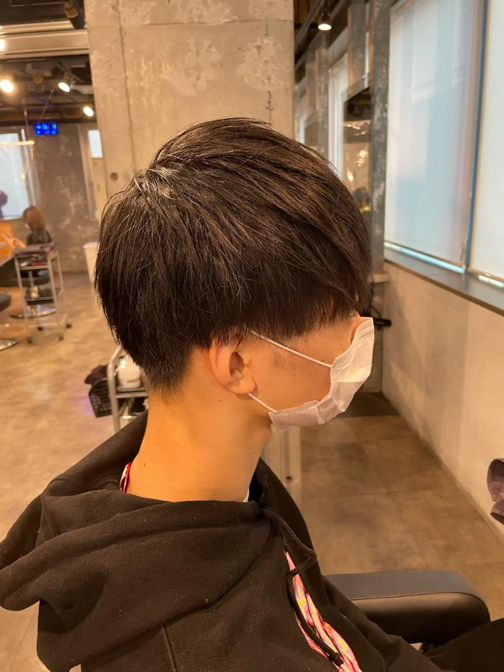 ショート パーマ メンズ ベージュカラー💖 やすひろのヘアスタイル