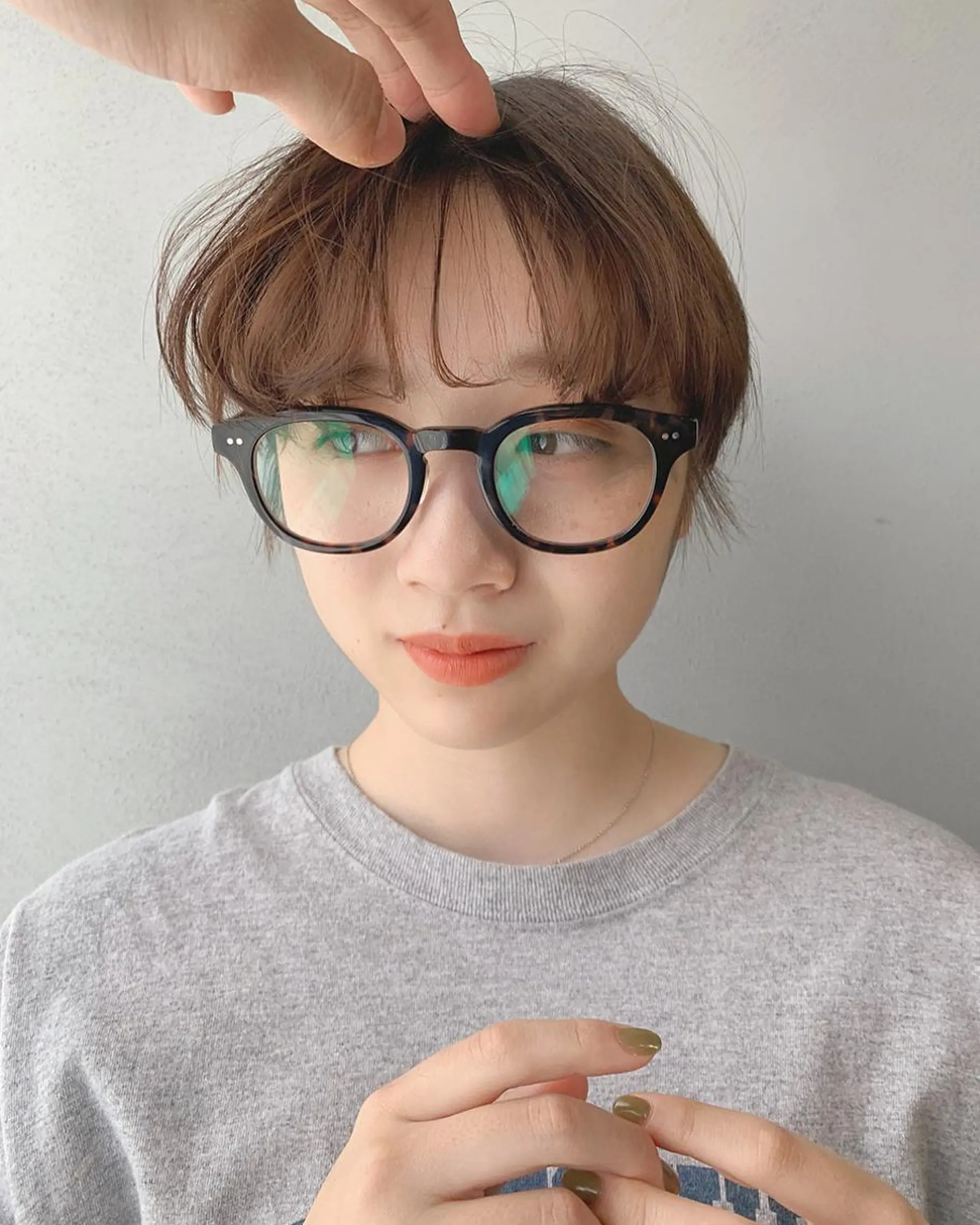 ショート カラー ボブパーマコテ巻き風 パーマNo1深江秀平のヘアスタイル