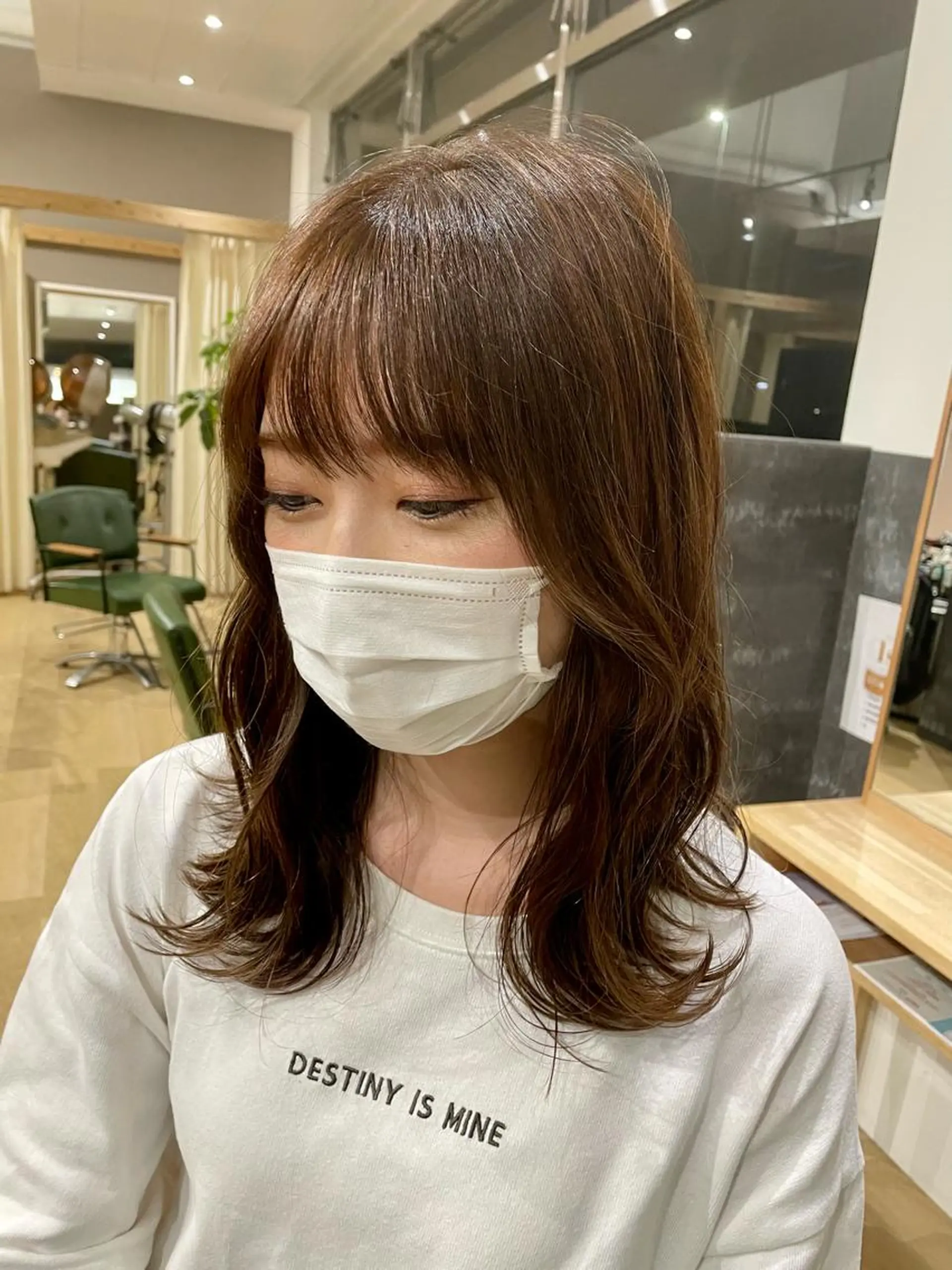 ミディアム カラー 顔周りカット 山元 翔平(shohei)のヘアスタイル