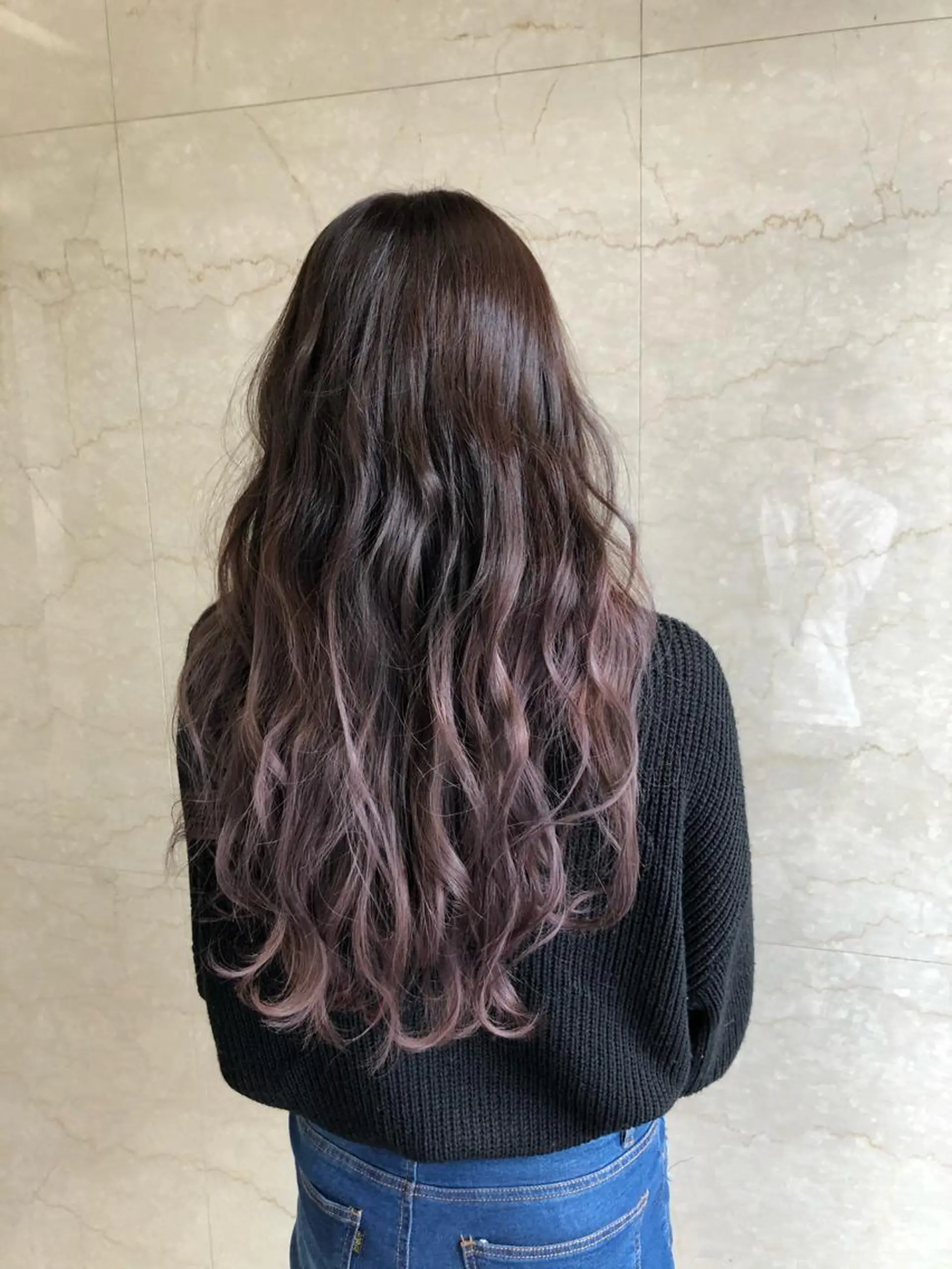 ロング カラー グラデーションカラー ラベンダーカラー ピンクカラー ピンクラベンダー キノシタ ナオユキのヘアスタイル