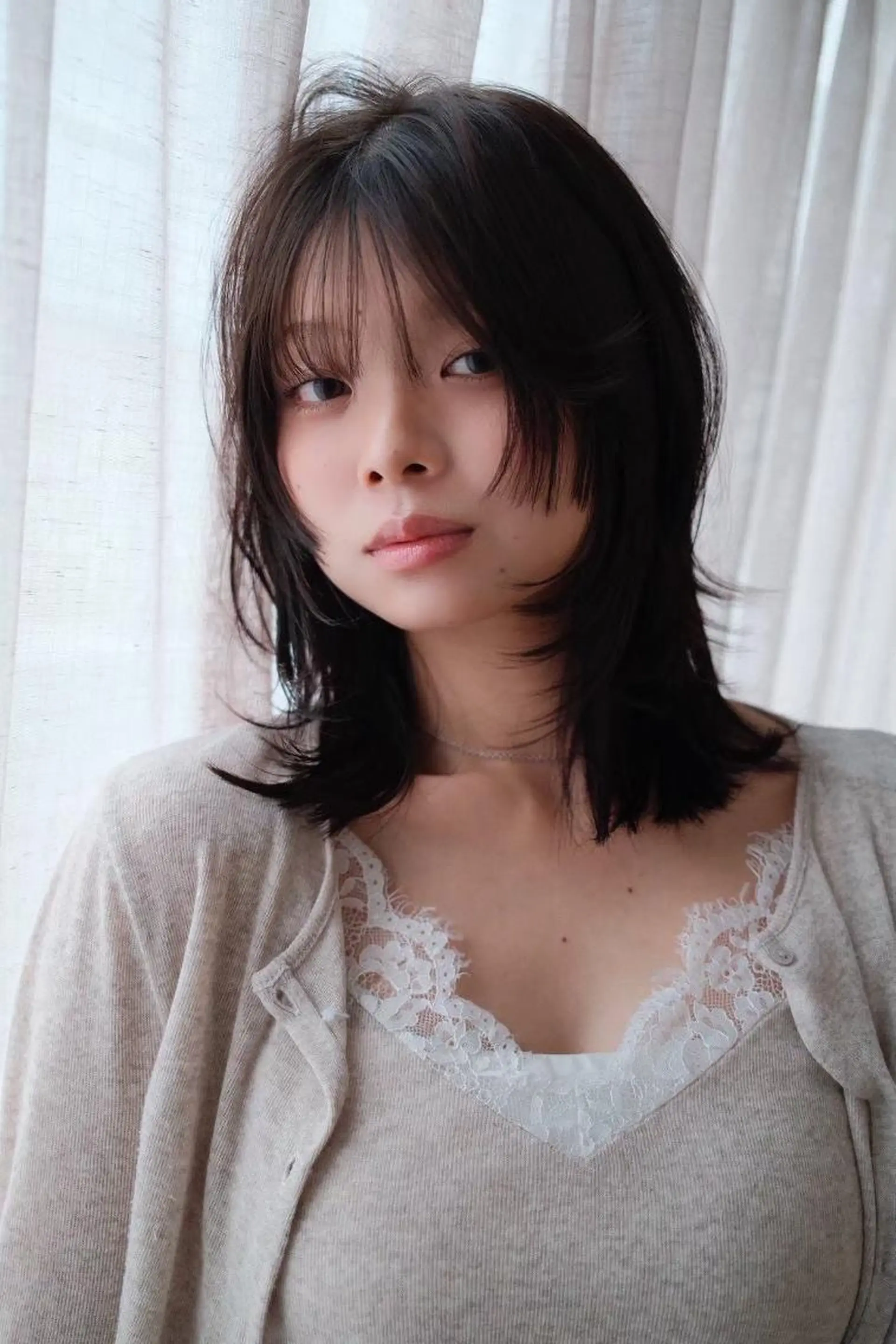 セミロング レイヤーカット 小顔カット カラー/レイヤー/ 髪質改善/PAAQのヘアスタイル