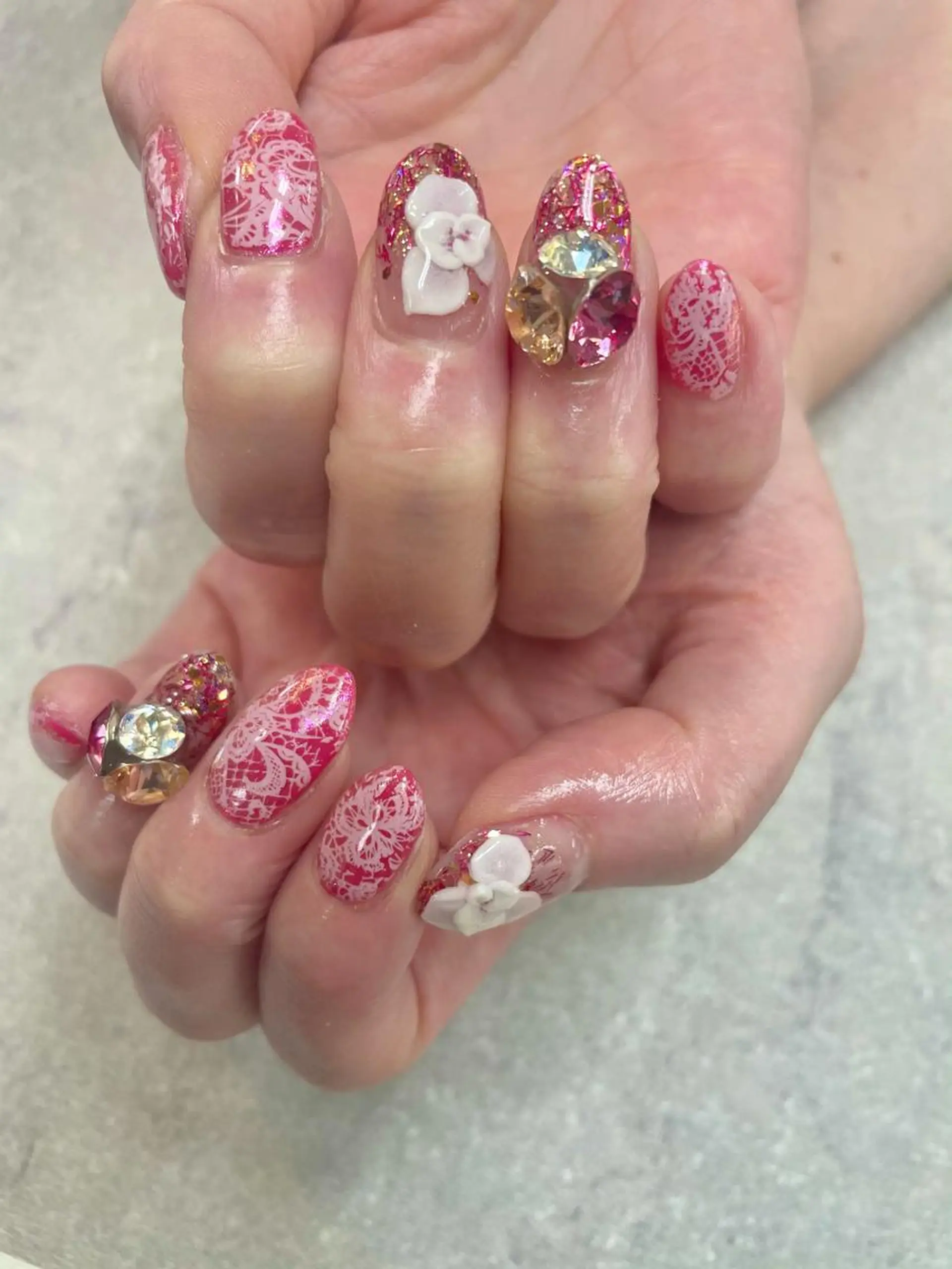 ネイル アートネイル イースター フレンチネイル ジェルネイル ガラスフレンチ ハンドネイル .N YUKIのネイルデザイン