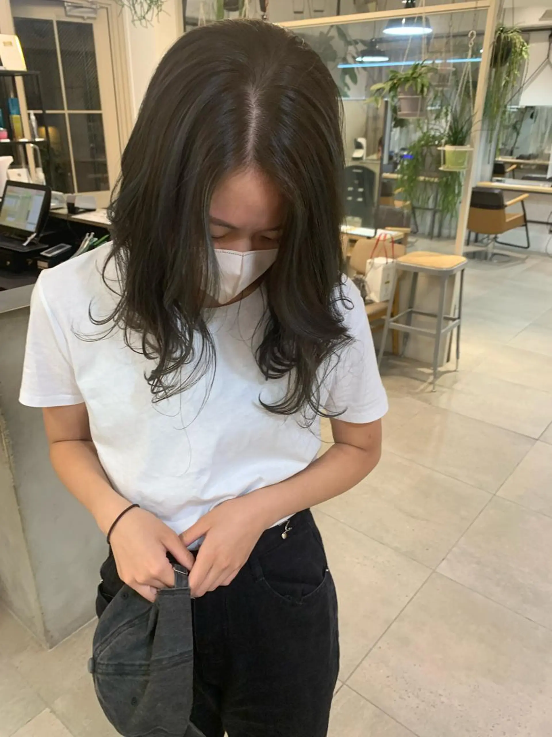 セミロング カラー REINA☁️透明感 カラー/ぷつっと♡のヘアスタイル