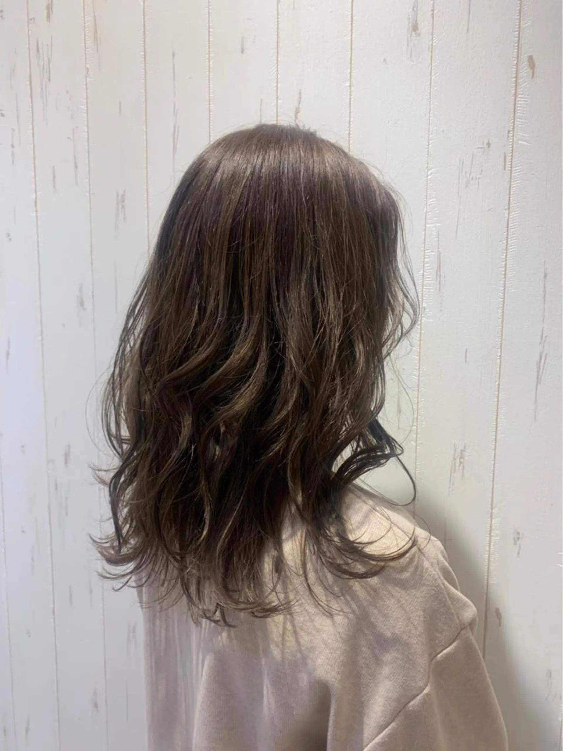 セミロング パーマ セミロングパーマ デジタルパーマ ヘアカラー この春卒業の方限定 ダブルカラー限定のヘアスタイル
