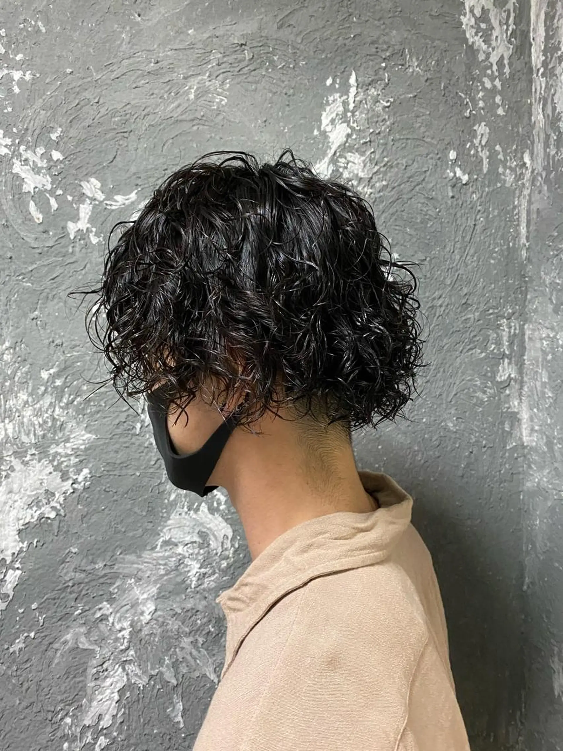 ミディアム パーマ メンズ 🟦ニュアンス/メン ズパーマ横浜🟦のヘアスタイル