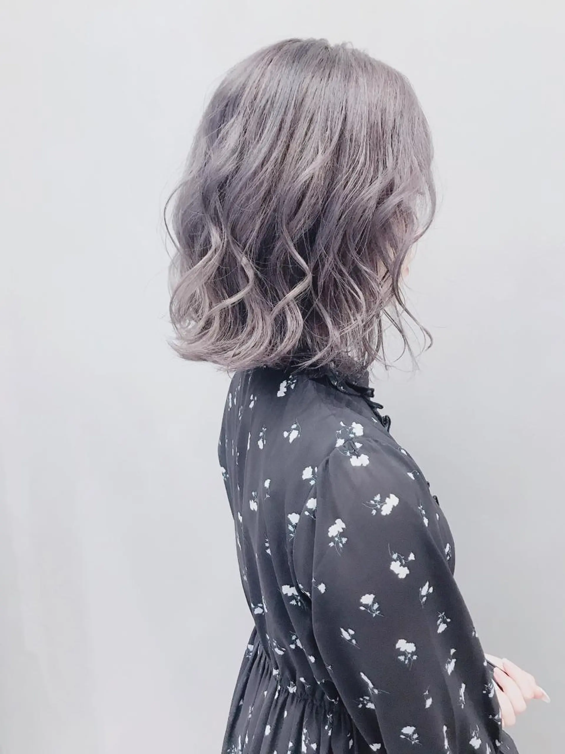 セミロング カラー パーマ ヘアアレンジ EIGHTSOL博多 筑紫口店 溝口里穂のヘアスタイル