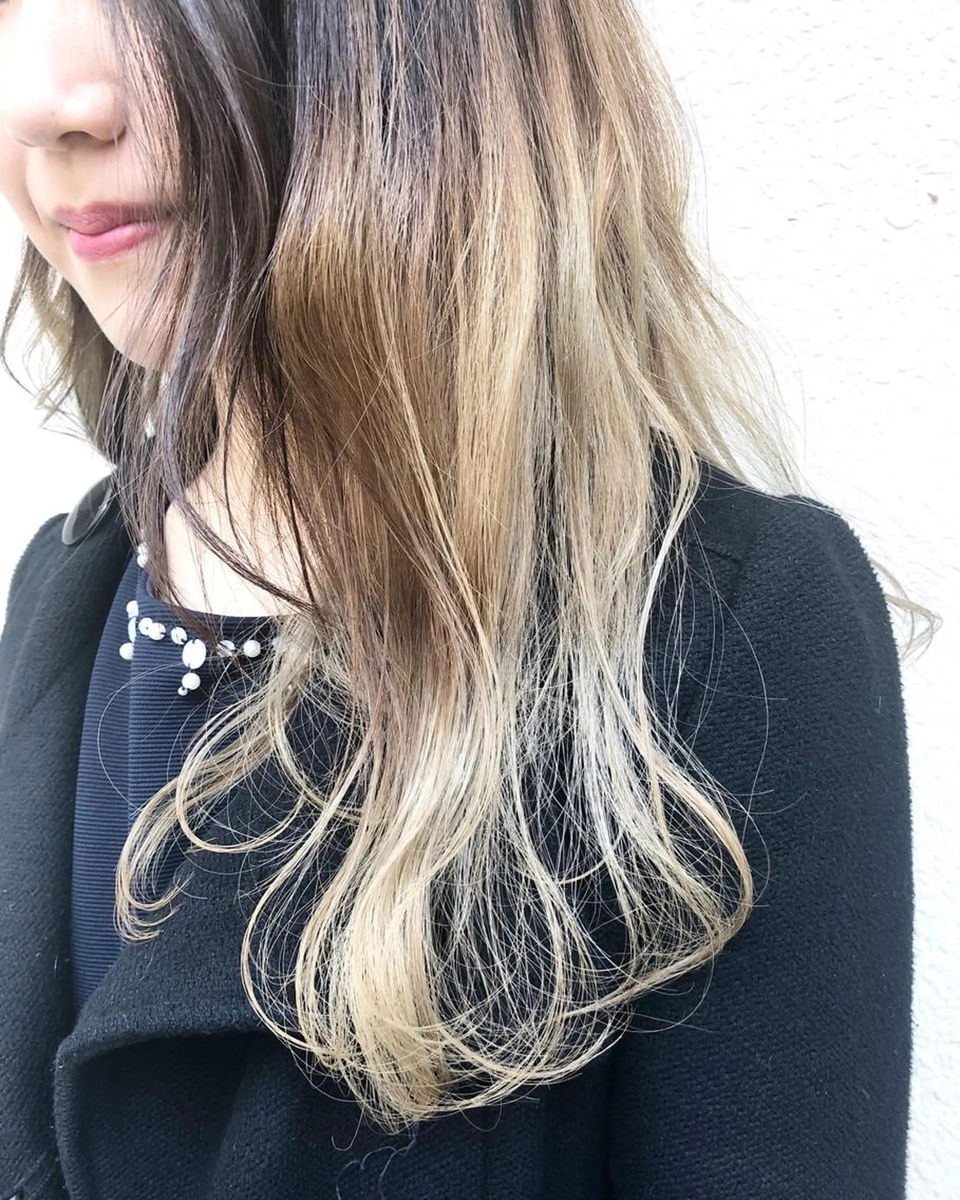 セミロング カラー パーマ ヘアアレンジ パープルカラー シルバー 脱白髪染め特化GBG 自由が丘所属・【白髪ぼかし 専門GBG】自由が丘のヘアスタイル