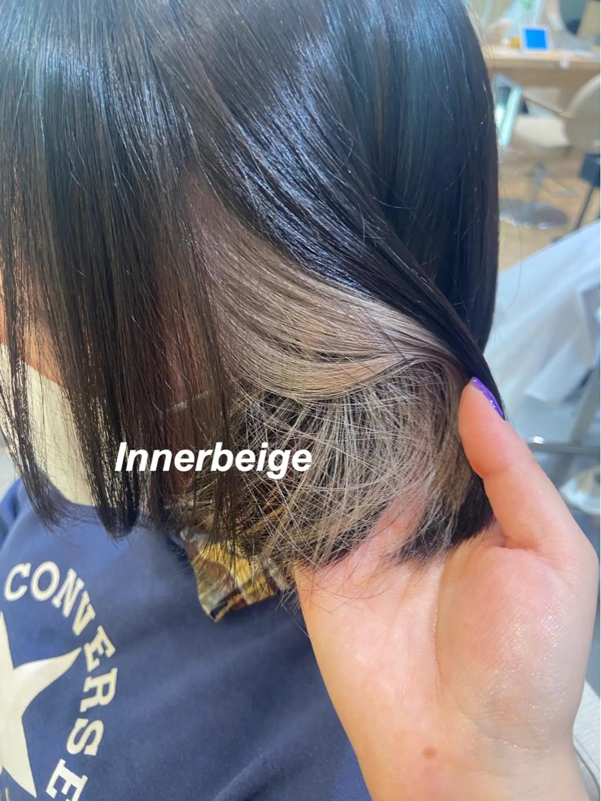 ショート カラー ベージュカラー ブリーチ ミルクティーベージュ ヘアカラー プルエクステ/インナ ーカラー🦊はるなのヘアスタイル