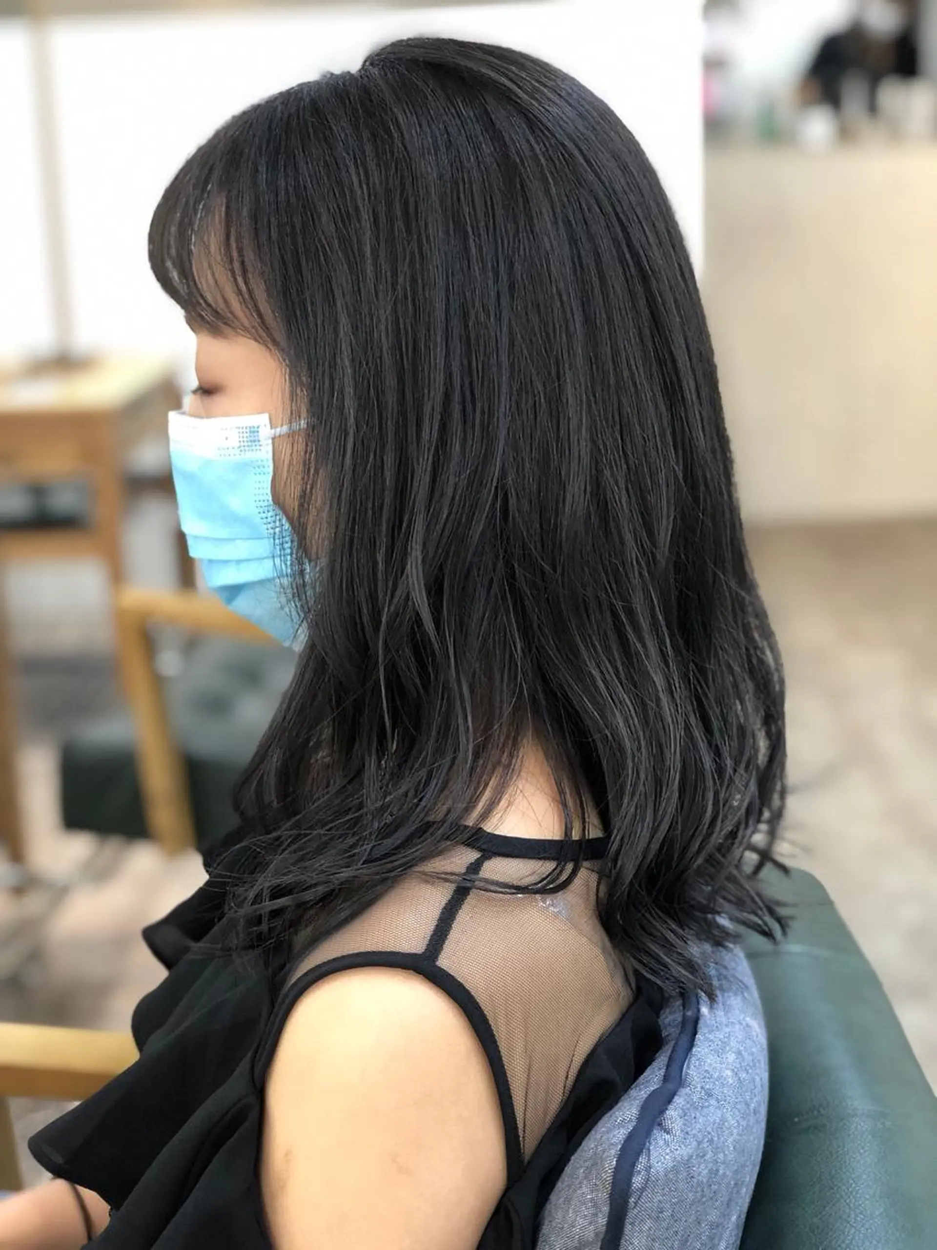 セミロング カラー 佐々木 政徳のヘアスタイル