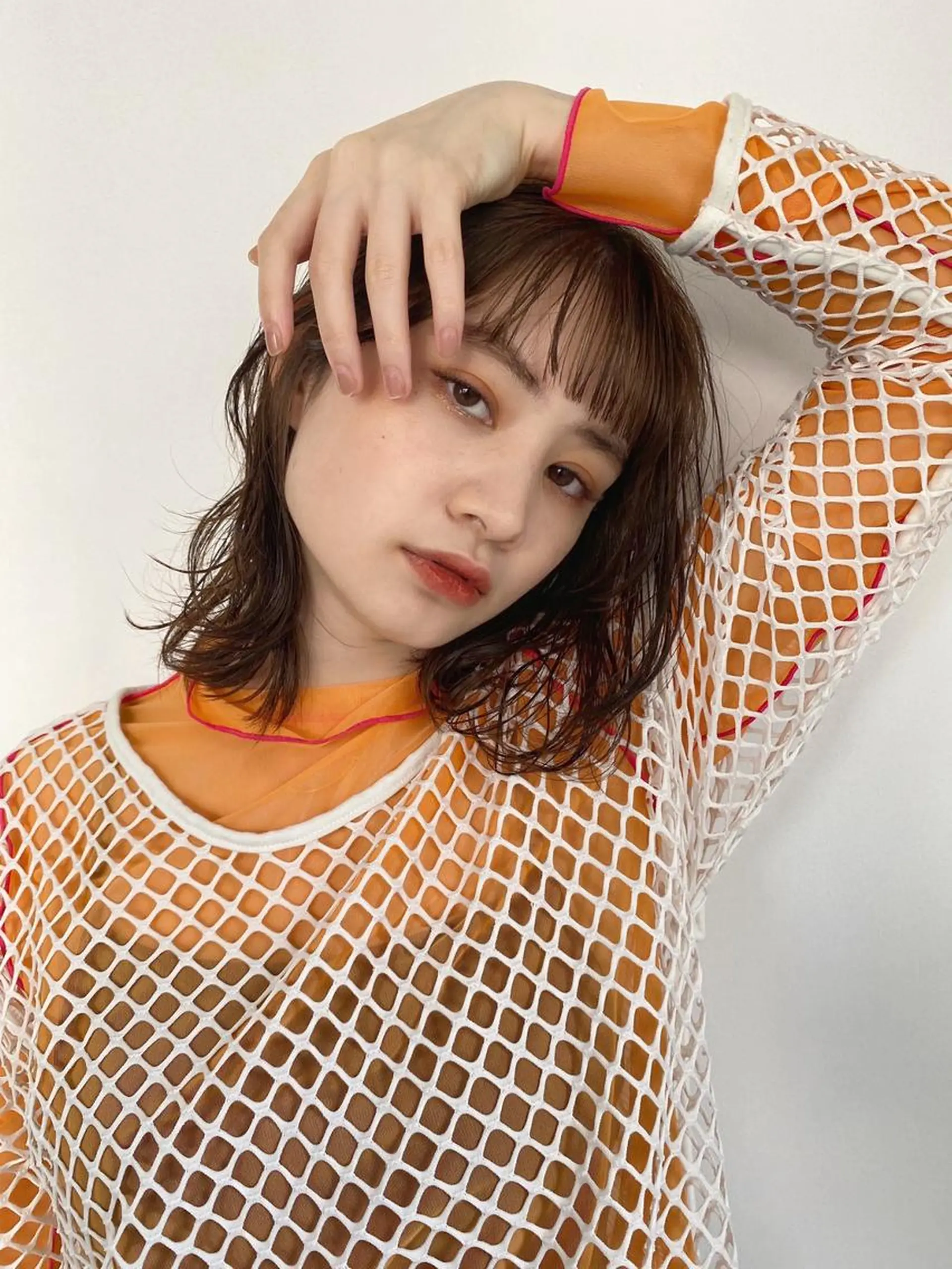 ミディアム カラー アディクシーカラー ブリーチ ブロンド ブルーカラー ハイライトカラー CEINE【セーヌ】 三軒茶屋のヘアスタイル